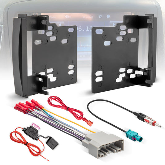 NuIth Double DIN Radio Installation Dash Kit W/Radio Wire Harness for 2007-2016 Dodge/Jeep/Chrysler, Aftermarket Radio Dash Stereo Mounting Installation Trim Bezel Bracket Wire Kits
