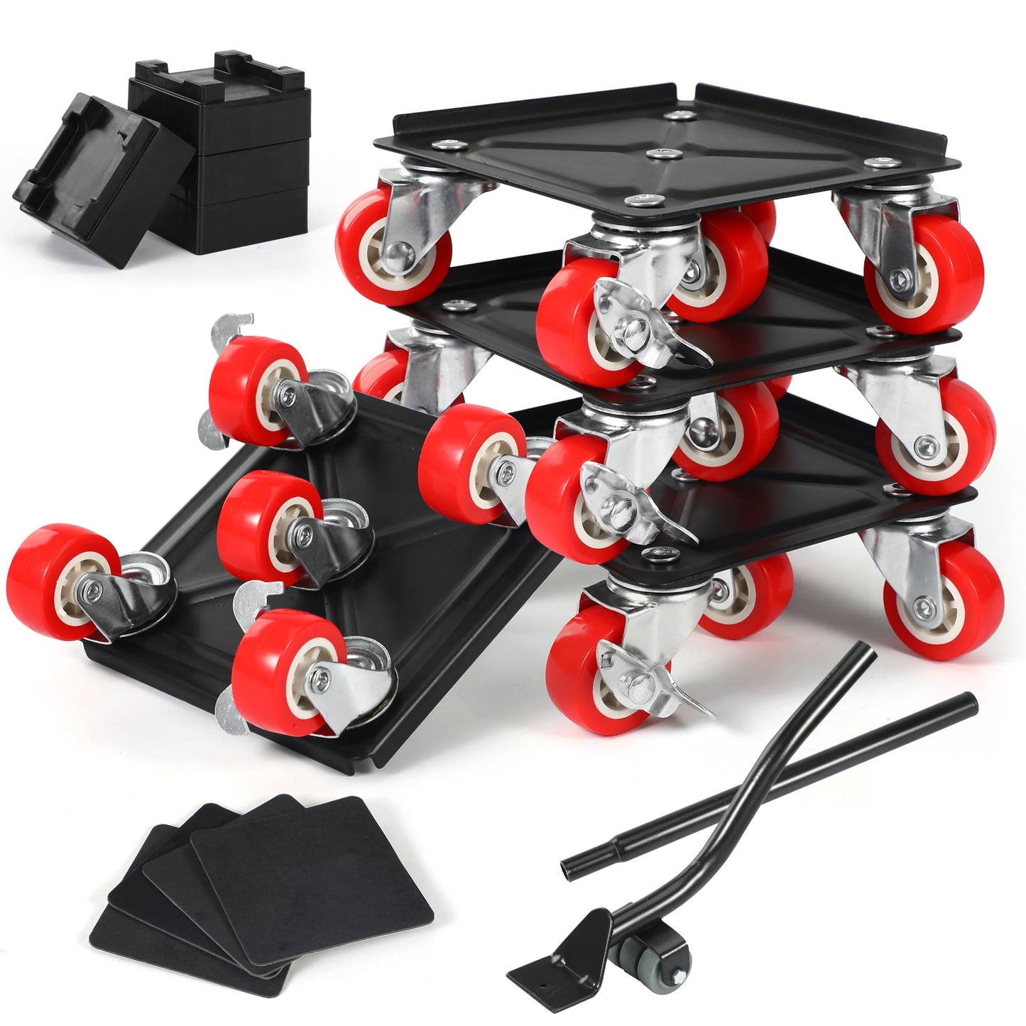 1200 lb Capacity - Heavy Duty Furniture Movers with Wheels and Moving Dolly, Includes Furniture Lifter Jacks Tool Set, Gliders, Sliders, 5 Rollers Casters Cart. Easily Move Furniture, Piano, Equipment