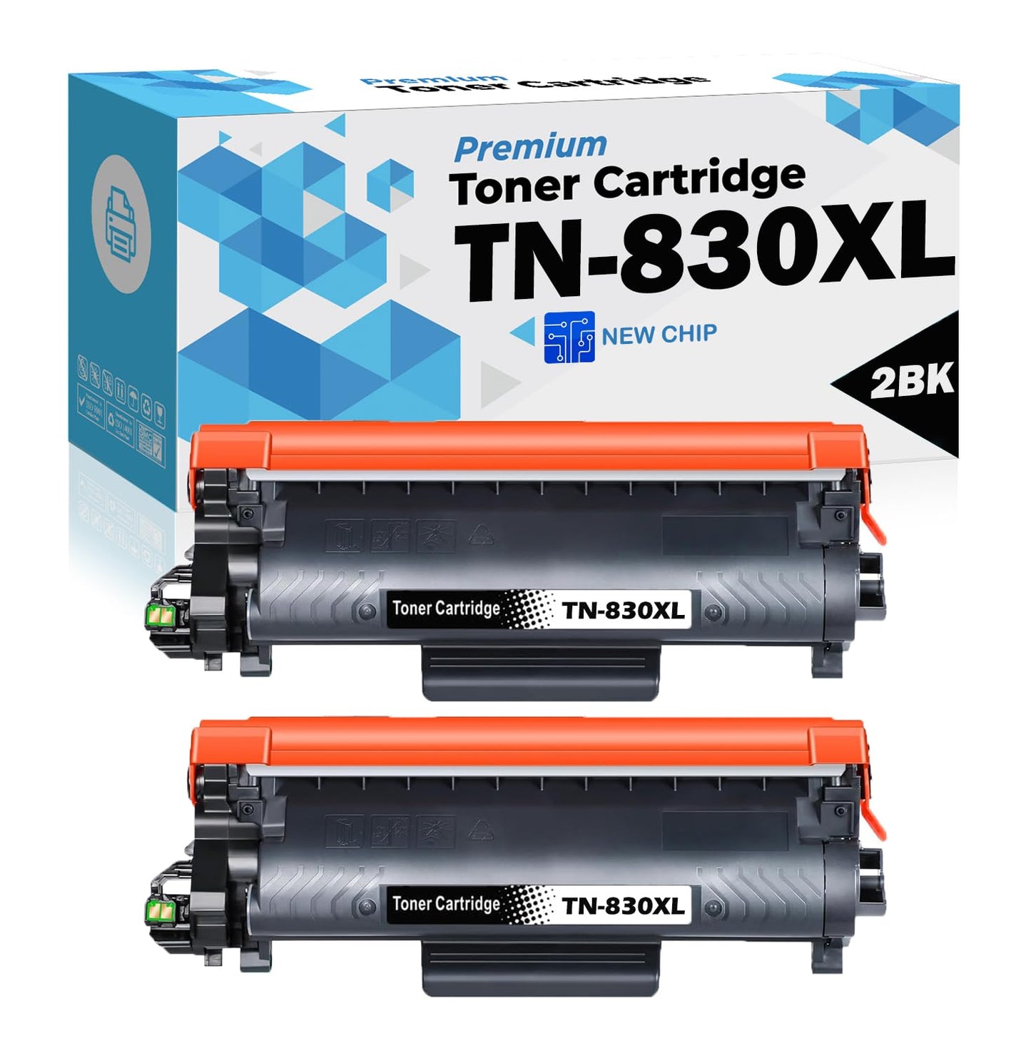 Ultra Toner® Compatible TN830 Replacement for Brother TN830XL High Yield Black Toner Cartridge TN-830XL tn830 Toner Cartridge tn-830 Brother HL-L2405W HL-L2460DW DCP-L2640DW MFC-L2820DW (2 PK)