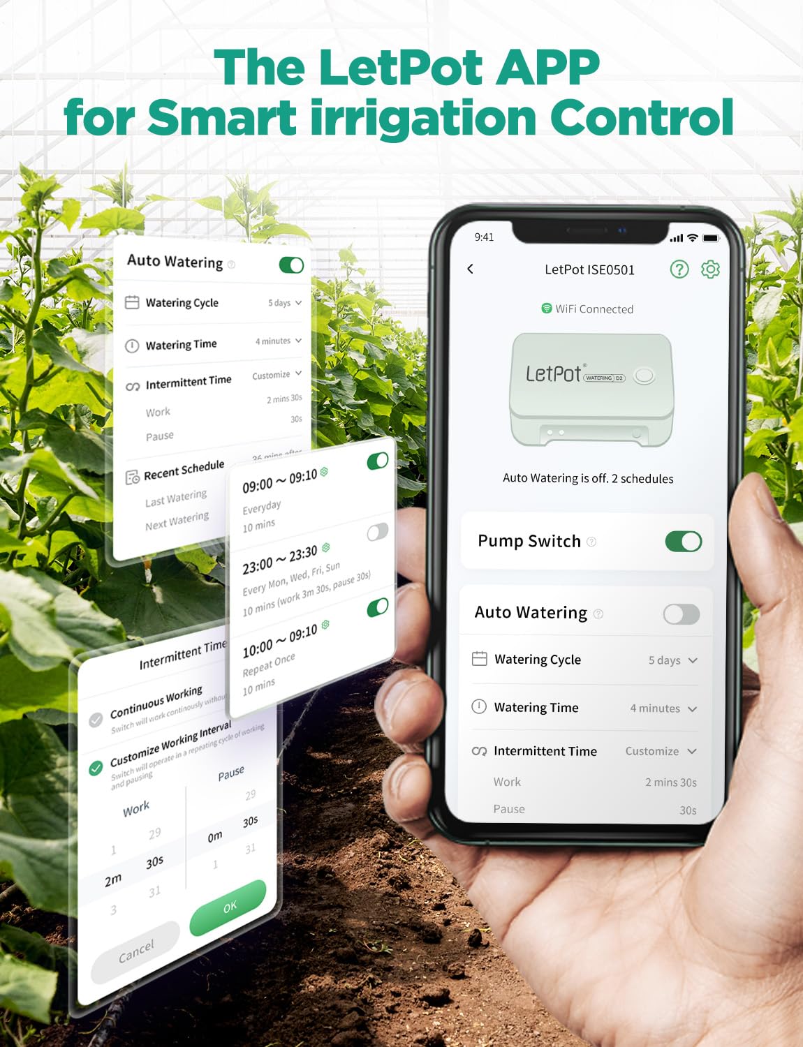 LETPOT Automatic Watering System for Potted Plants, [New Wi-Fi & App Control] Drip Irrigation Kit System, Smart Plant Watering Devices for Indoor Outdoor（Grey