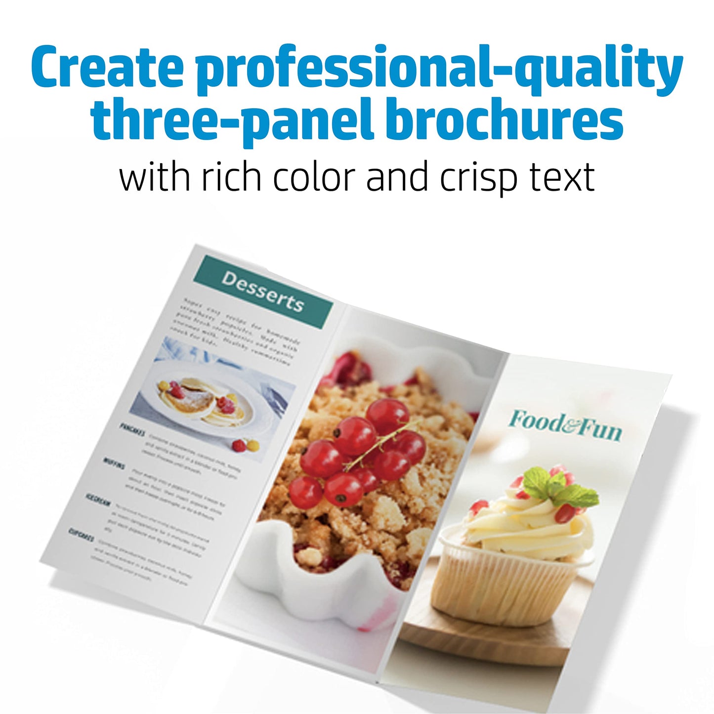 HP Tri-fold Color Laser Glossy Brochure Paper (150 Sheets, 8.5 x 11 Inches)