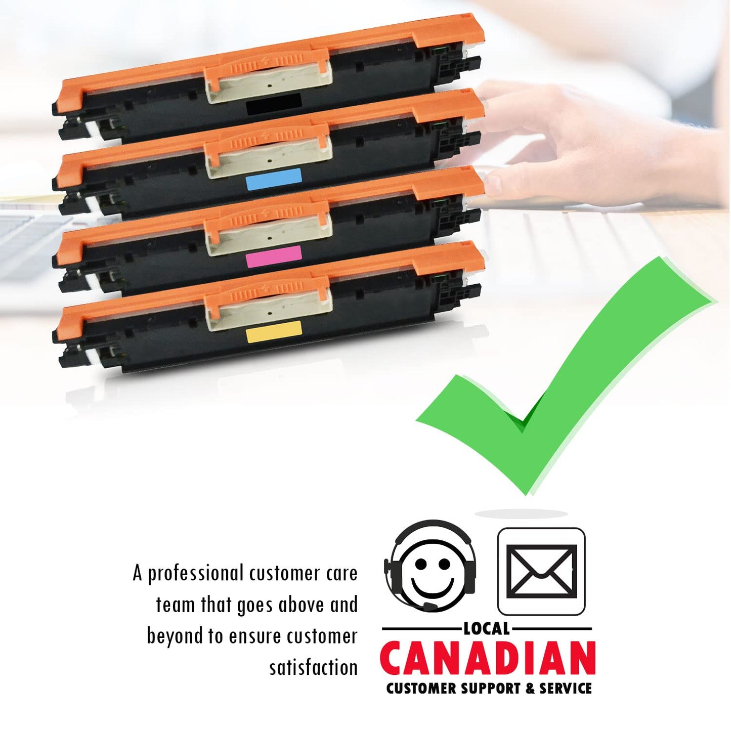 1 Set of 4 Inkfirst Compatible Toner Cartridges Replacement for HP CF350A CF351A CF352A CF353A 130A Color LaserJet Pro MFP M177fw M176 Black Cyan Magenta Yellow