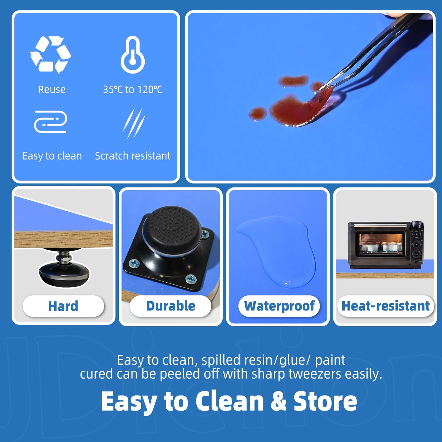 JDiction Resin Leveling Table for Epoxy Resin & Art Work,16''x 12'' Adjustable Self Leveling Epoxy Resin Accessories, Resin Supplies, Acrylic Pouring Tool, Multipurpose Resin Leveling Board