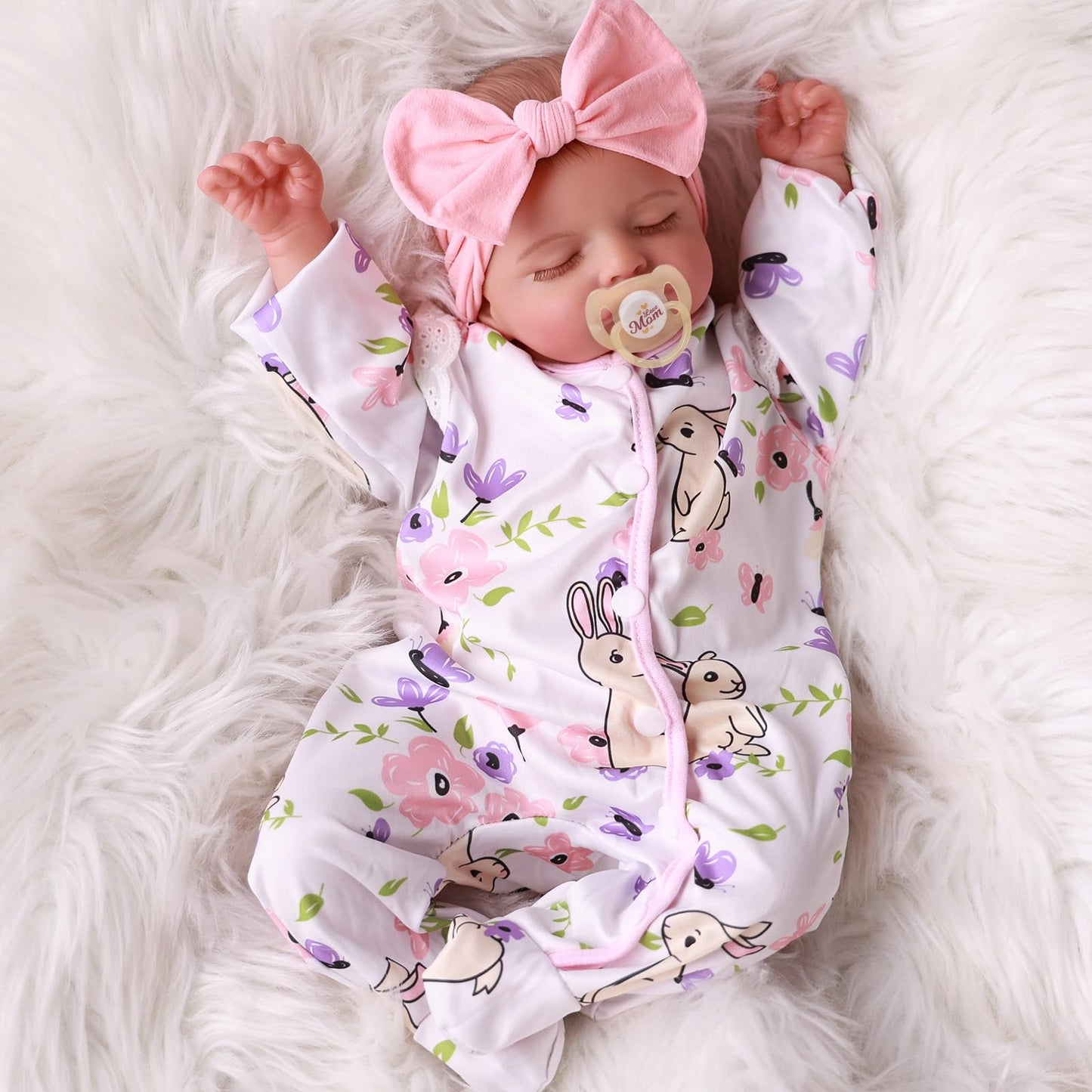 BABESIDE Lifelike Reborn Baby Dolls Girl - 20 Inch Realistic Newborn Baby Dolls with Poseable Body, Real Life Baby Dolls with Accessories for 3+ Year Old Girls Gifts, Pretend Play, Collection