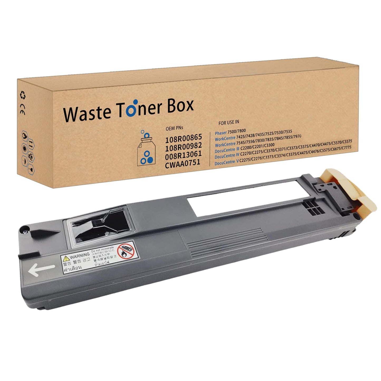 LCL Compatible Waste Toner Container Box Cartridge for Xerox 008R13061 8R13061 108R00865 1-Pack for Xerox Workcentre 7425 7428 7435 7525 7530 7535 7545 7556 7830 7835 7845 7855 7970 EC7836