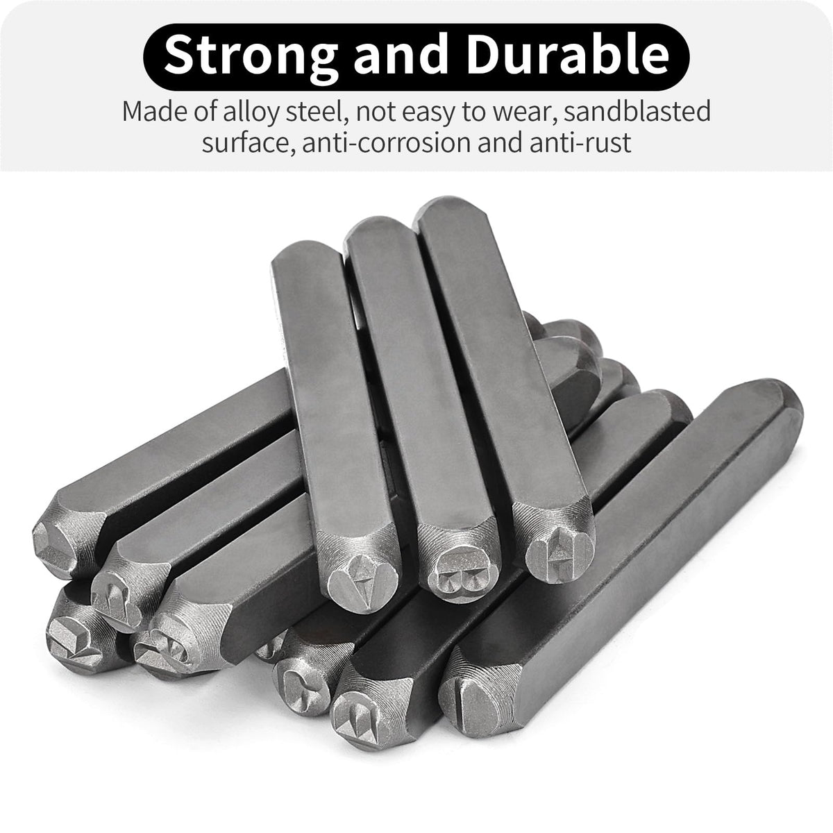 Singring 36PCS Steel Number and Letter Stamp Punch Tool Metal Letter Stamp Punches Set Perfect for Imprinting Metal (6mm)