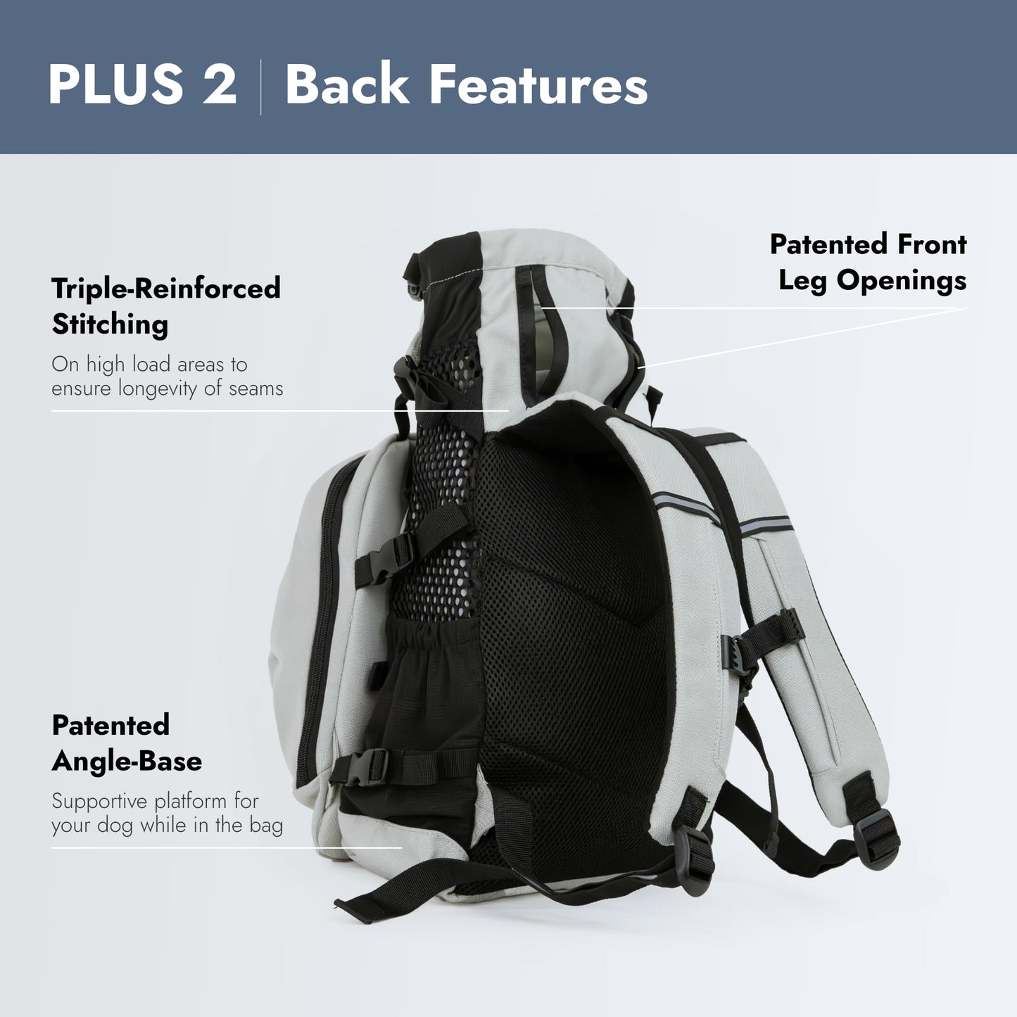 K9 Sport Sack | Dog Carrier Backpack for Small and Medium Pets | Front Facing Adjustable Dog Backpack Carrier | Fully Ventilated | Veterinarian Approved (Large, Air Plus - Light Grey)