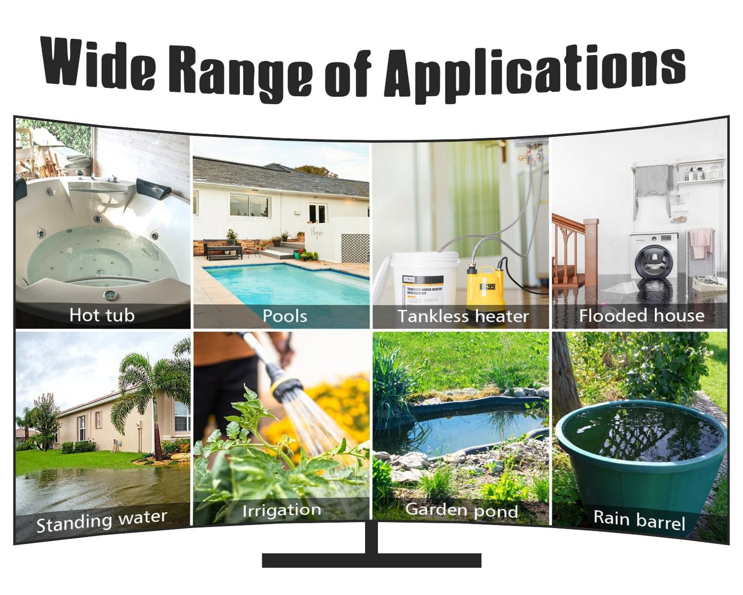 6699 1/6HP Portable Utility Pump Submersible Small Backup Sump Pump Draining to Remove Water from Flooding House Basement Pool Tankless Heater Flushing Pump with 10-Foot Cord SUB 1100