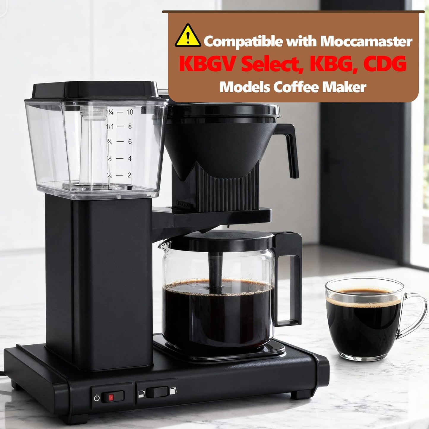 10-Cup Coffee Pot Replacement for Moccamaster Technivorm Coffee Maker (89830) 1.25L 40oz, Carafe Replacement Compatible with Technivorm Moccamaster Coffee machine,Glass Coffee Pot,Durable & Reliable