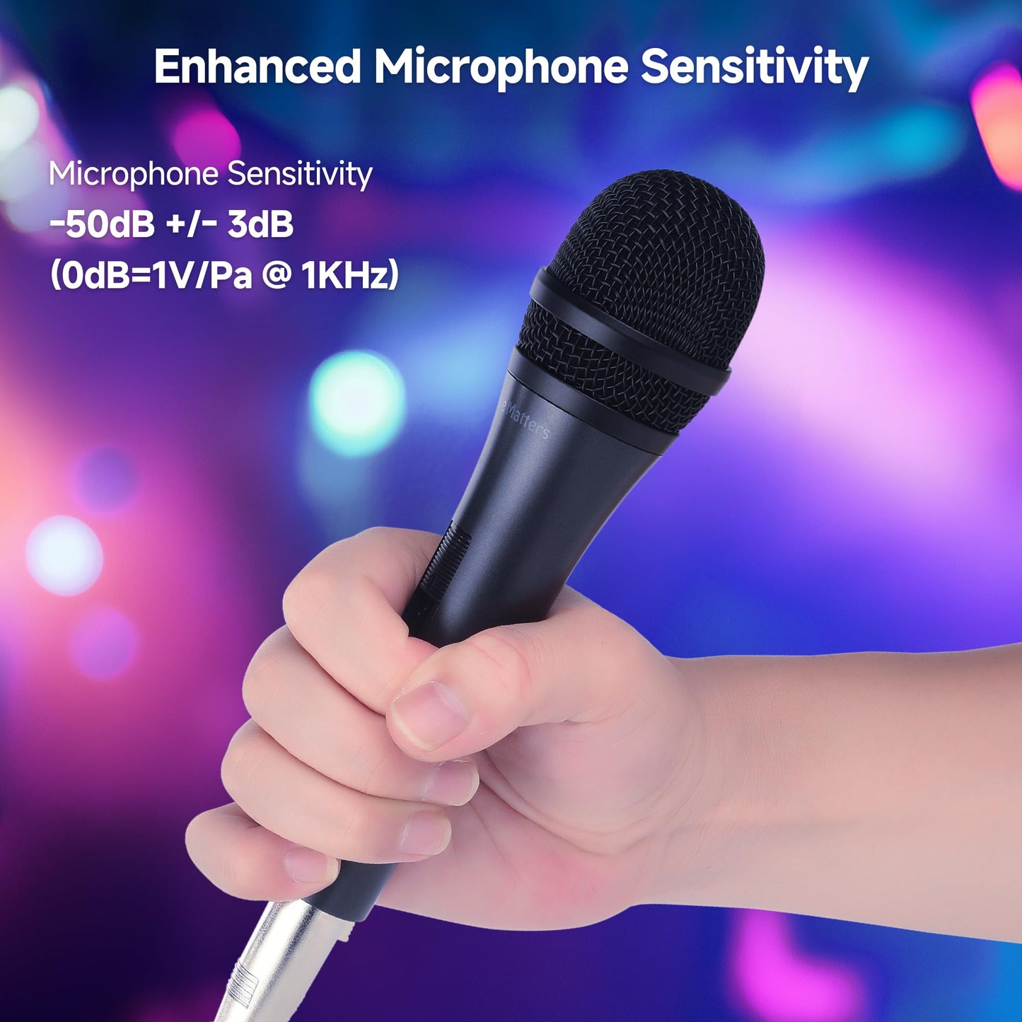 Cable Matters 2-Pack Cardioid Dynamic Vocal Microphones with 4.5m Cable, Wired Microphone for Singing/Singing Machine Microphone Karaoke