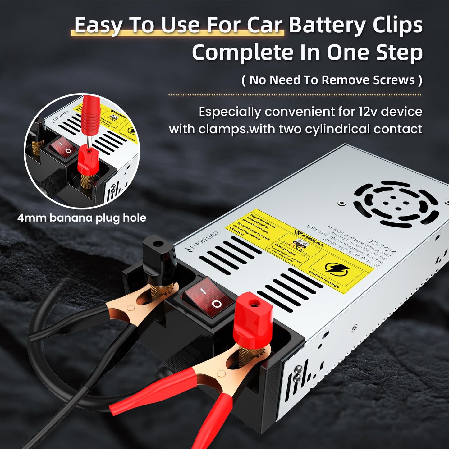 Anbull SMPS 110V AC to 12V DC Converter Power Supply Adapter Switch Transformer Max 50A 600W with On/Off Switch,Upgraded Circuit Board