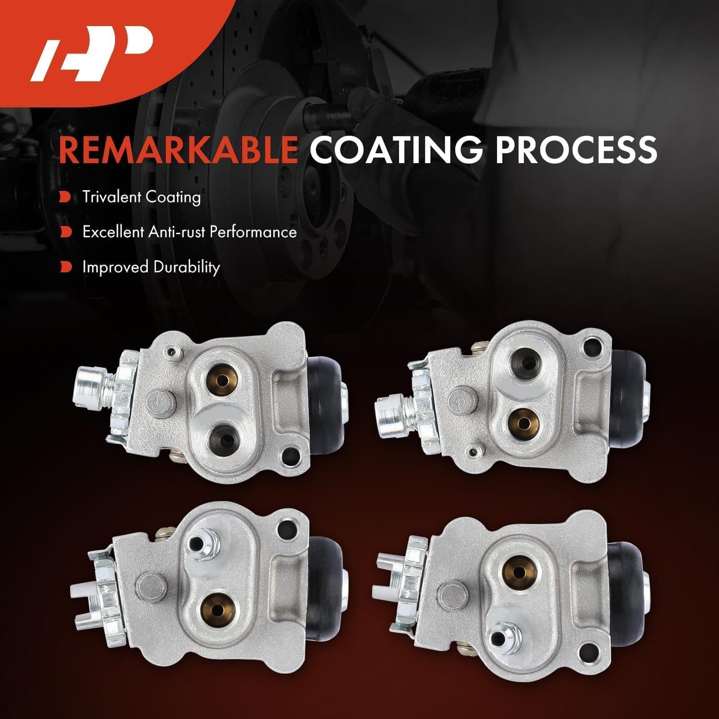 A-Premium Brake Wheel Cylinders Compatible with Honda FourTrax 300 1988-2000 ATV Front Left and Right 4-PC Set