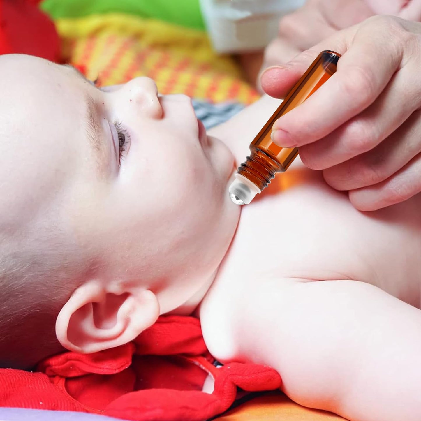 50 Pack Essential Oil Roller Bottles,10ml Glass Roll on Bottles with Funnels, Stainless Steel Roller Balls Bottle Refillable Empty Roll on Perfume Bottle for Travel(Amber)