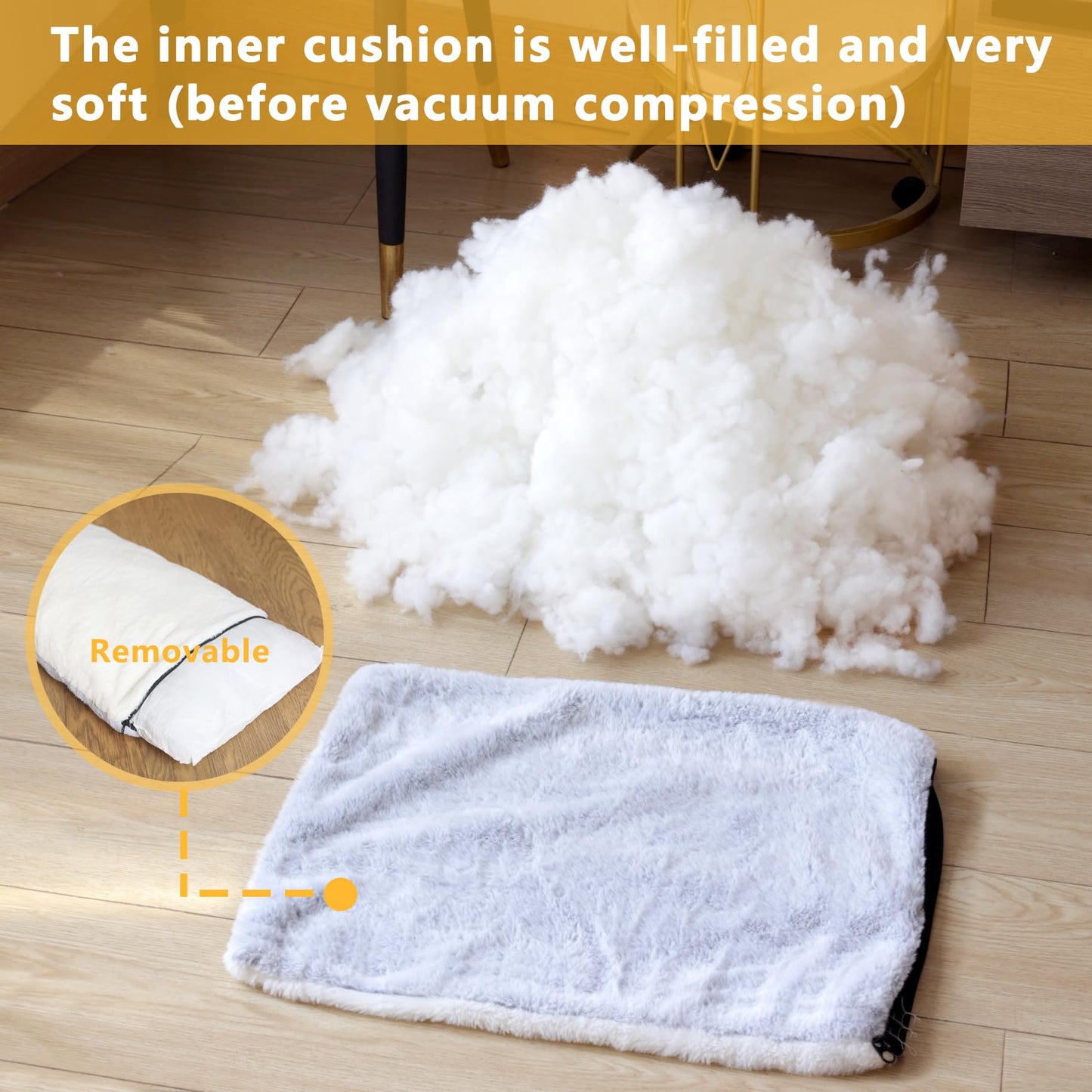 cat beds for Indoor Cats,Soft and Comfortable,Cute cat House,with Removable Washable Cushioned Pillow,Enclosed cat Bed,Kitty pet hut、Hideaway,Small Dog Tent (Gray, L:(20.4"×15.5"×15"))