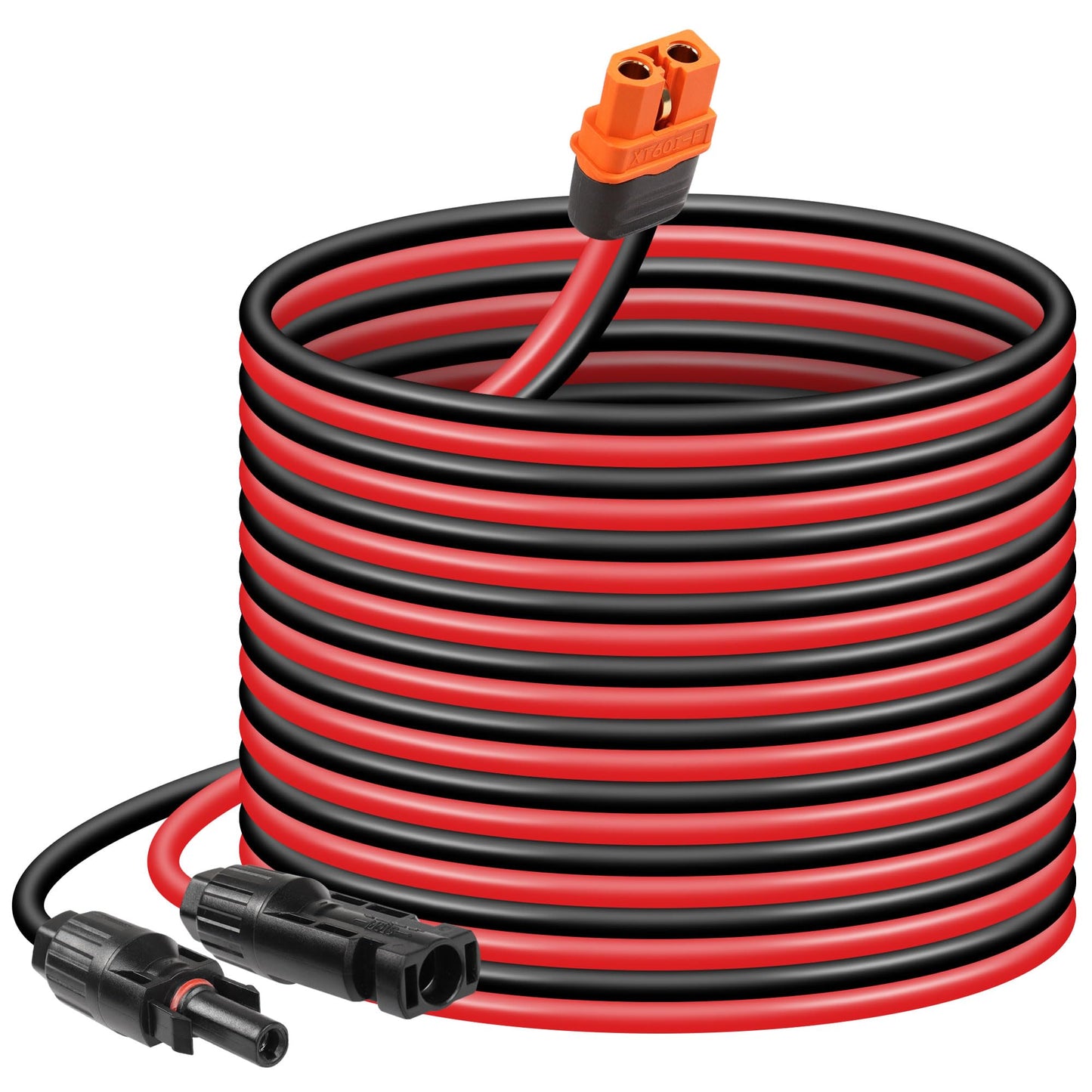 CERRXIAN 16.4FT/5M 12AWG Solar Panel Connector to XT60i Female Solar Panel Power Cable for Portable Power Station, RV, Lipo Battery