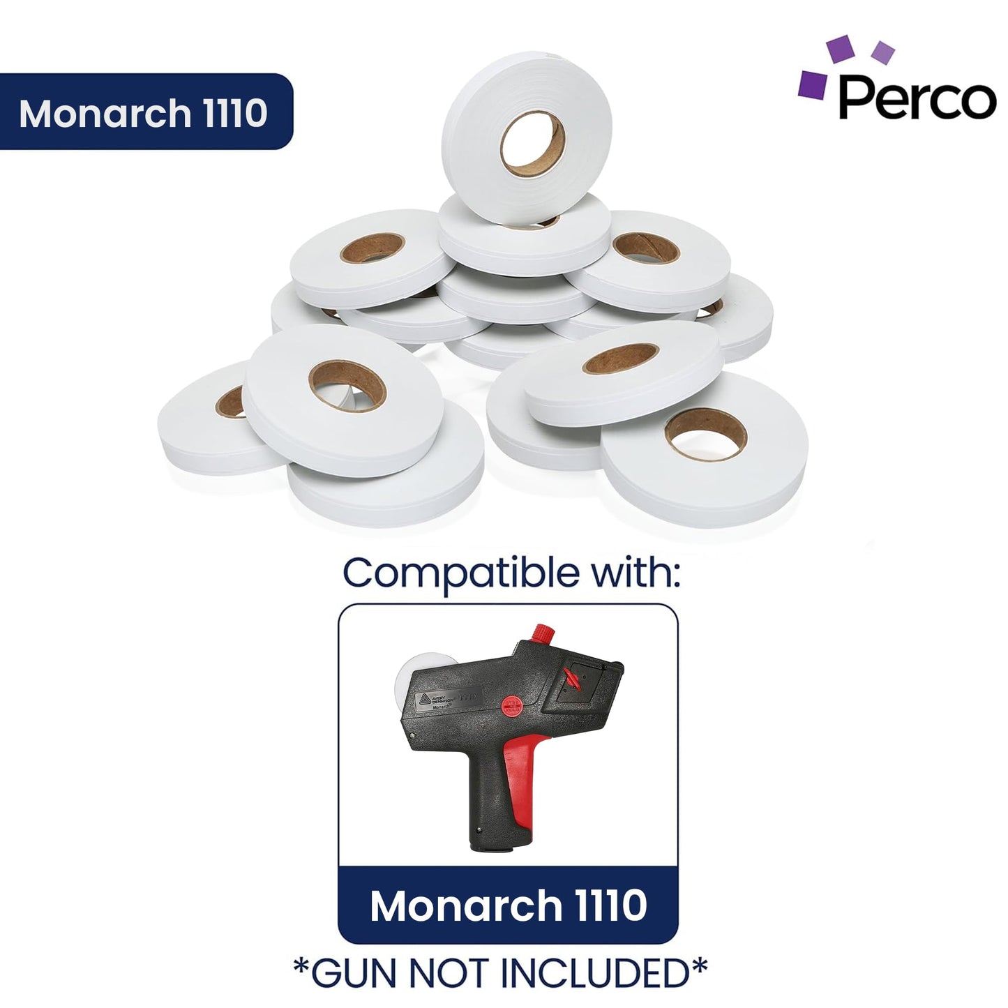 White Pricing Labels for Monarch 1110 Price Gun – Sixteen Rolls, 17,000 Price Marking Labels