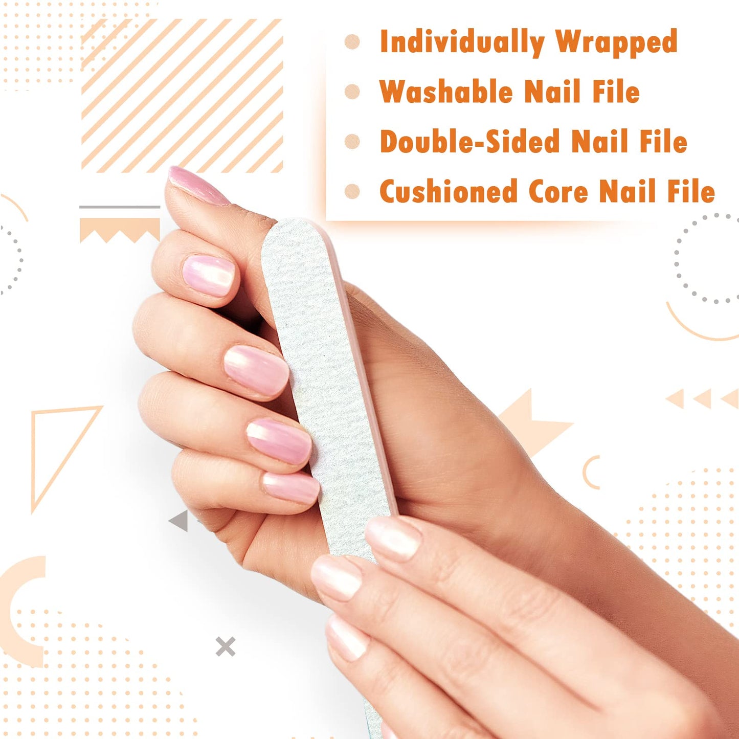100 Pcs Grit Nail Buffers Files 100/180 Emery Board Double Sided Manicure Pedicure Tool Nail Buffering Files Fingernail Files for Women Men Nails Home Salon Supplies