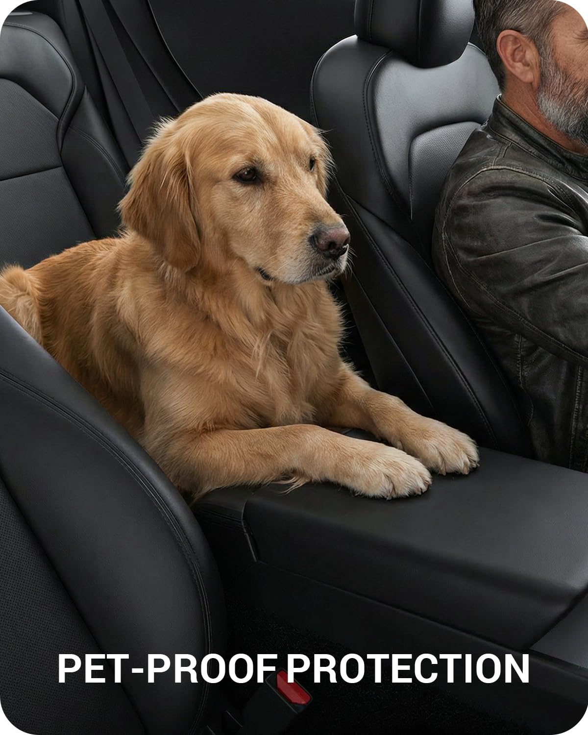 BASENOR Tesla 2020-2024 Model Y 2017-2023 Model 3 Center Console Cover TPU Armrest Cover Non-Slip Protector Armrest Tesla Interior Accessories Black (Not Compatible with 2024 2025 Tesla Model 3)