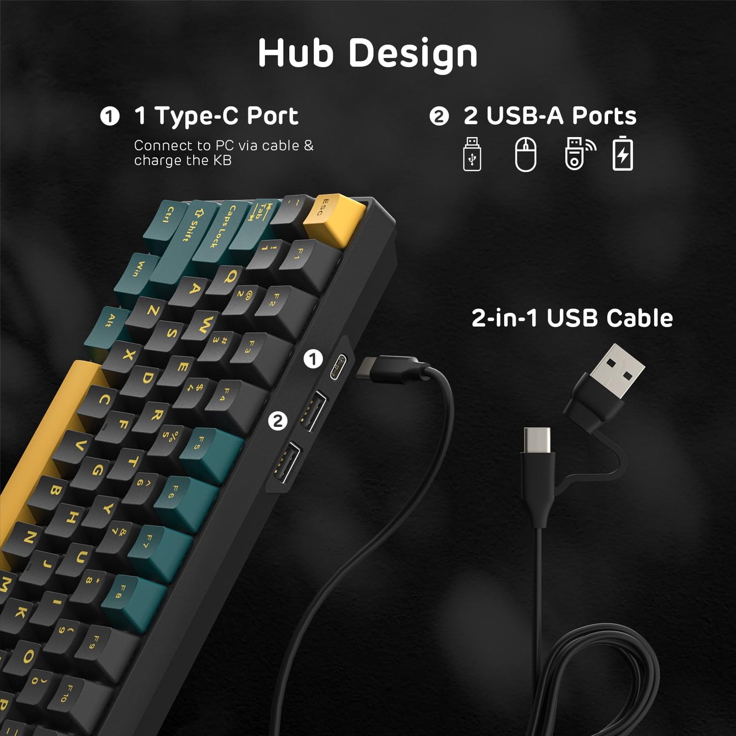 RK ROYAL KLUDGE RK96 RGB Limited Ed, 90% 96 Keys Wireless Triple Mode BT5.0/2.4G/USB-C Hot Swappable Mechanical Keyboard w/Wrist Rest, Software Support, Linear Viridian Switches, MARRS Green