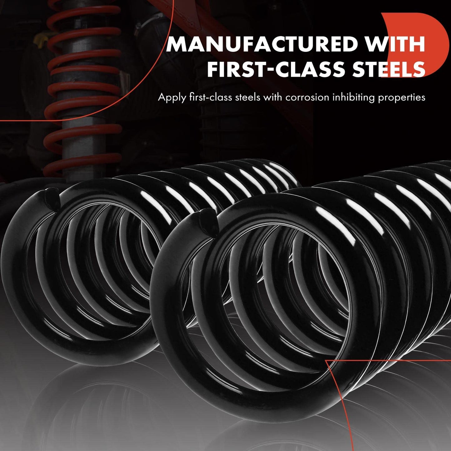 A-Premium 2Pcs Rear Suspension Coil Spring Set Compatible with Volkswagen Jetta 1999-2006, Golf 1999-2005, Driver and Passenger Side