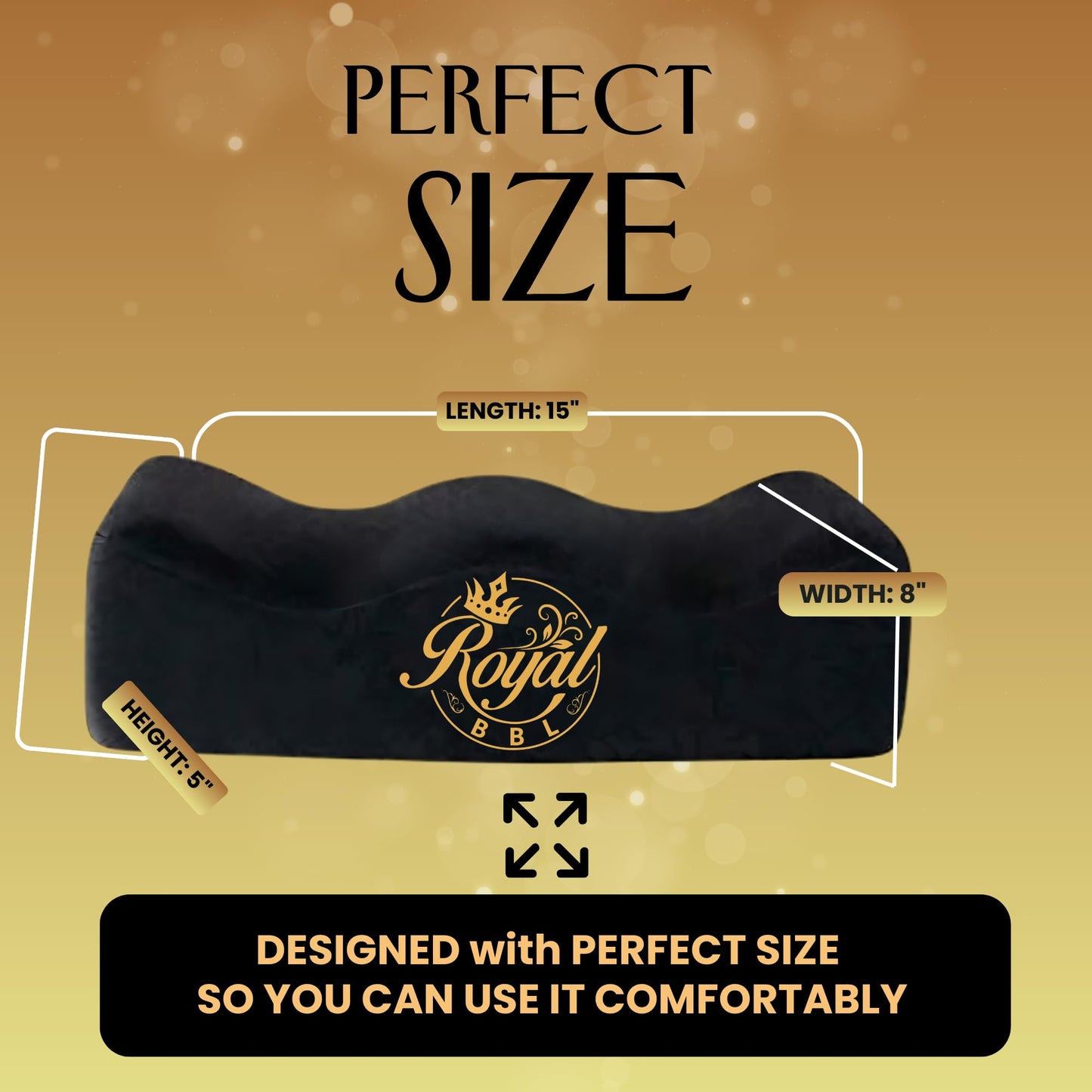 BBL Booty Pillow After Surgery - Brazilian Butt Lift Recovery Support Cushion | Ultra Comfortable with 3 Layers for Maximum Support Post-Surgery Sitting Best Pillow Dr. Approved by Royal bbl