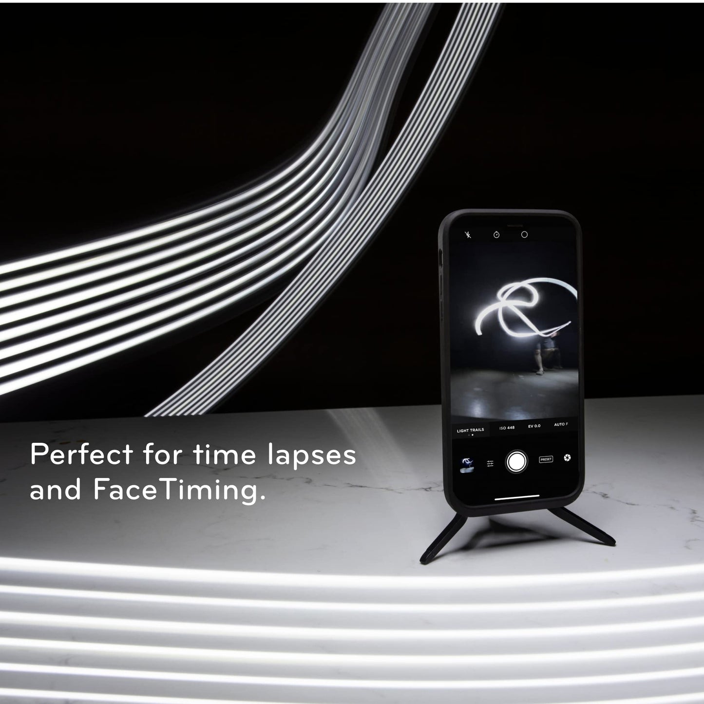 Peak Design Mobile Tripod, Black, Compact Design, Portable and Pocket Friendly, MagSafe Compatible, SlimLink Mounting, Use It as a 3-Legged Stand, Kickstand or Grip, Phone Tripod Stand