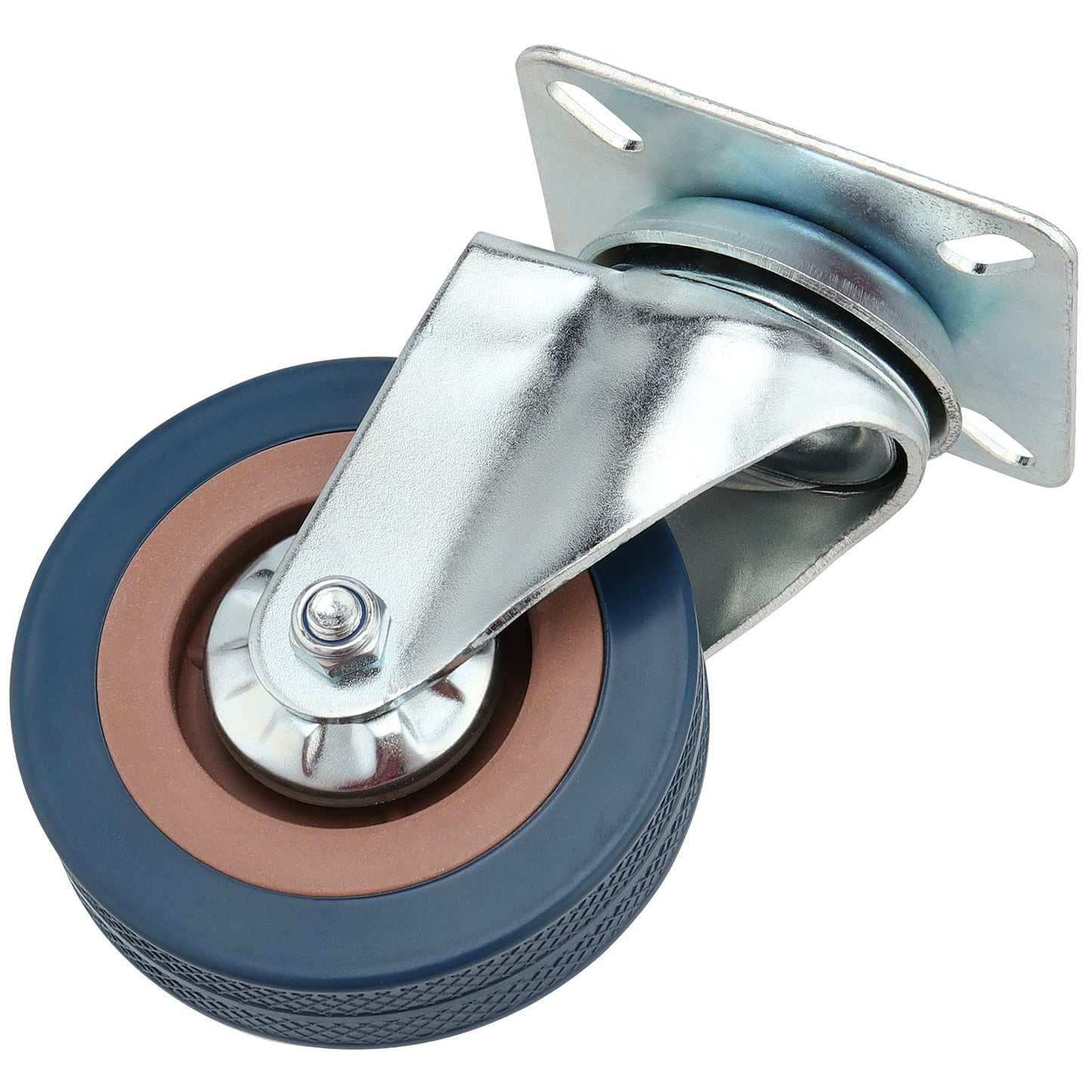 MOUYAT 8 Pack 3 Inch Caster Wheels, 880lb Capacity Heavy Duty Swivel Plate Casters, 360 Degree Caster Wheels for Furniture, Workbench, Movers Dollies (4 with Brake, 4 Without)