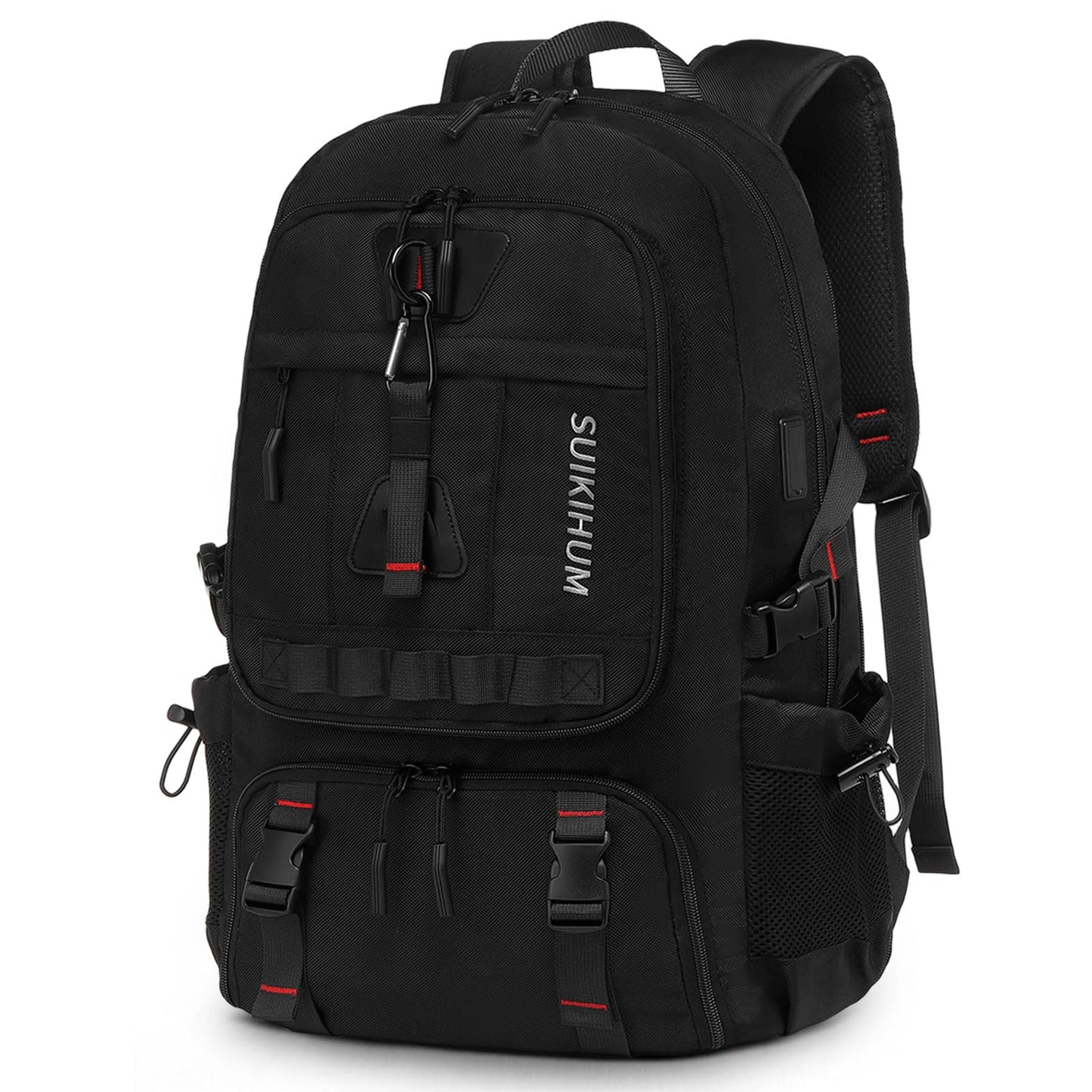 SUIKIHUM Travel Backpack 35L TSA Approved Carry on Backpack with Shoe Compartment & Wet/Dry Separation, Laptop Bag Fits 18.4 Inch Computer, Water Resistant Backpack for Men Women, Black