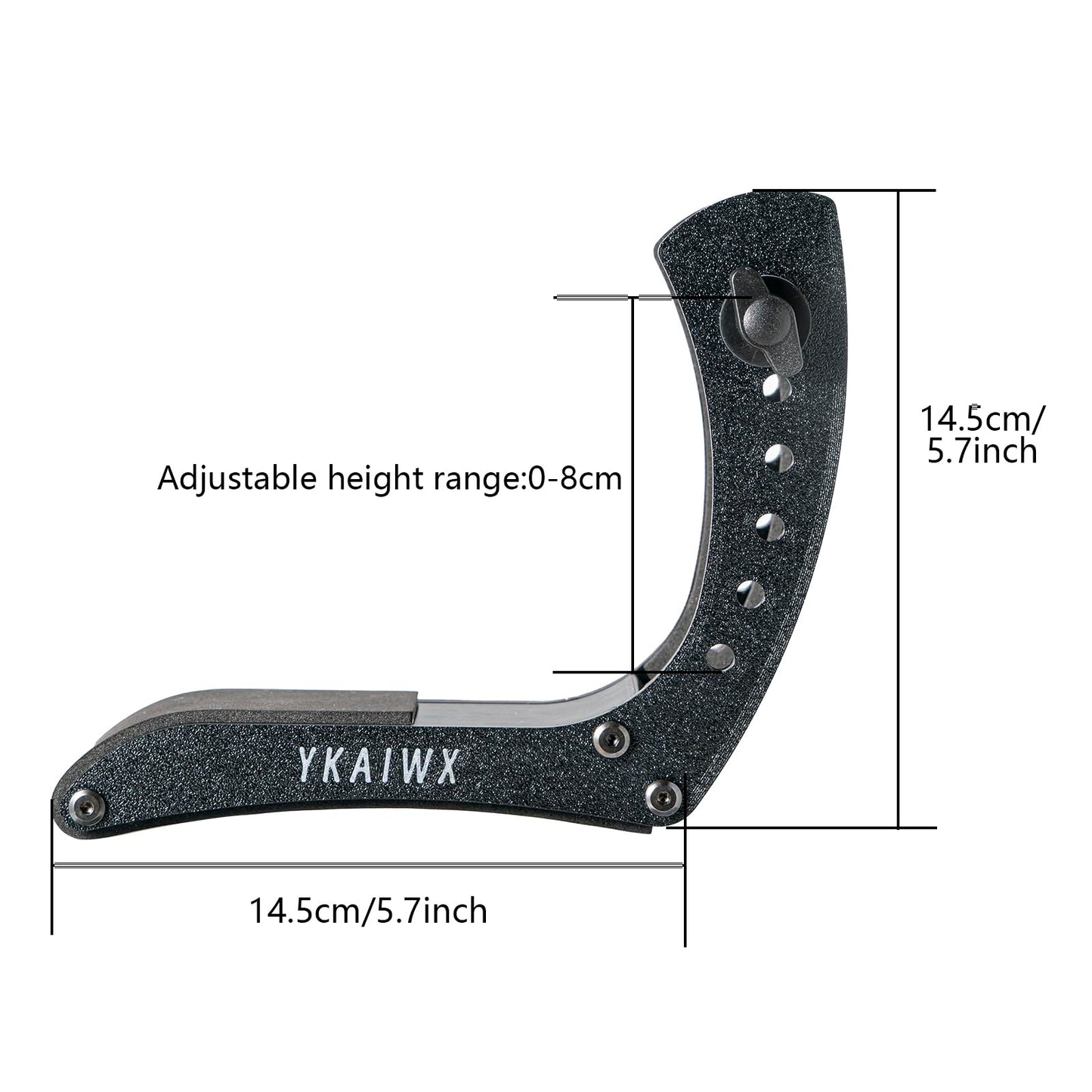 YKAIWX Electric Guitar Footrest, Adjustable Professional Ergonomic Guitar Stand, Black