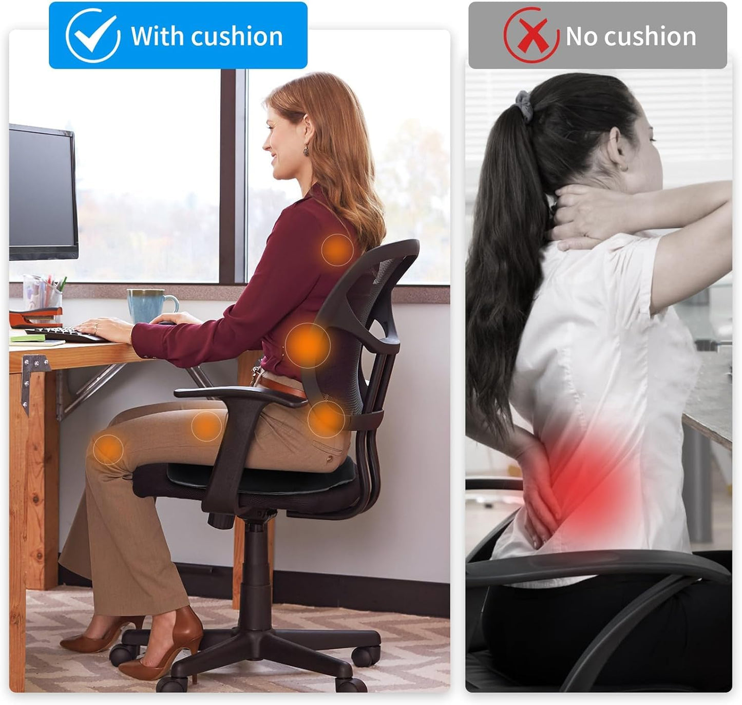 Donut Pillow Seat Cushion for Tailbone,Hemorrhoid Pillow for Office, Home & Wheelchair,Ergonomic Memory Foam Butt Seat Cushion Used in Coccyx, Sciatica, Pregnancy, Postpartum Recovery