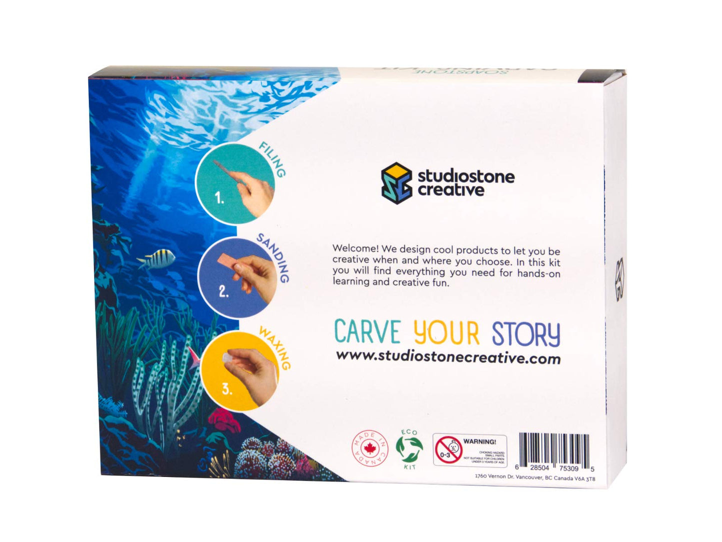Turtle Studiostone Creative Soapstone Sculpture Carving DIY Arts and Crafts Kit for Kids Adults