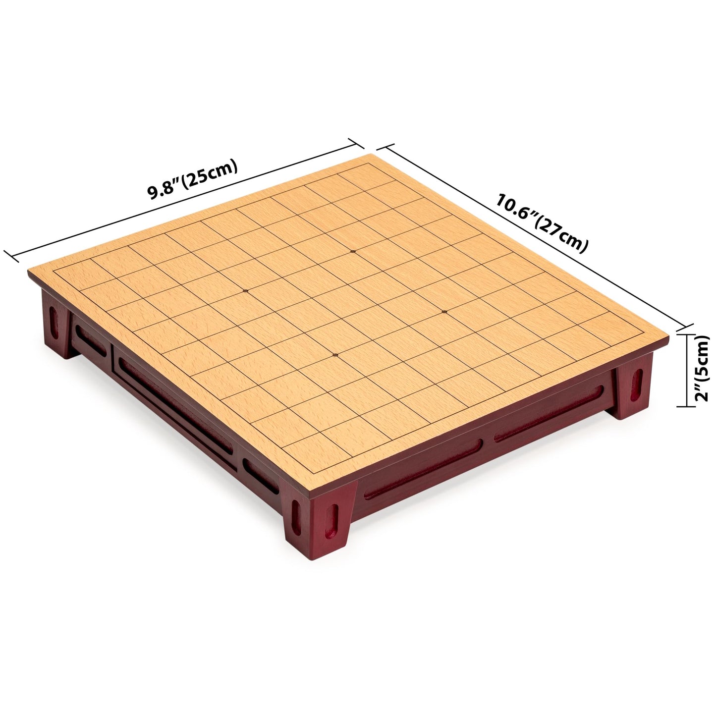 Yellow Mountain Imports Shogi Japanese Chess Game Set - Wooden Board with Drawers and Traditional Koma Playing Pieces