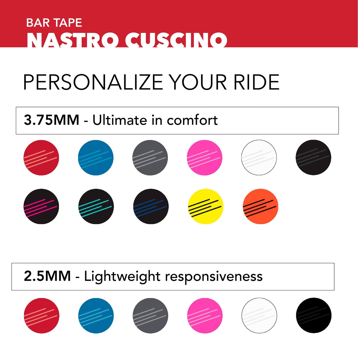 SILCA Nastro Cuscino Bike Handlebar Tape, Black 2.5mm – Extra Thick Bike Bar Tape, Comes with Aluminum End Plugs & Installation Kit – Durable, Comfortable, and Vibration-Damping