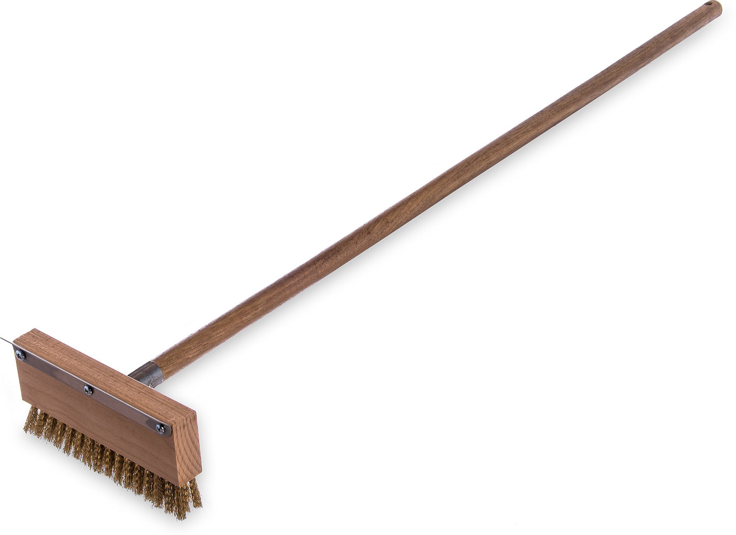 Carlisle FoodService Products Wood Oven Scraper, Oven Brush with Handle, 42 Inches, Brown