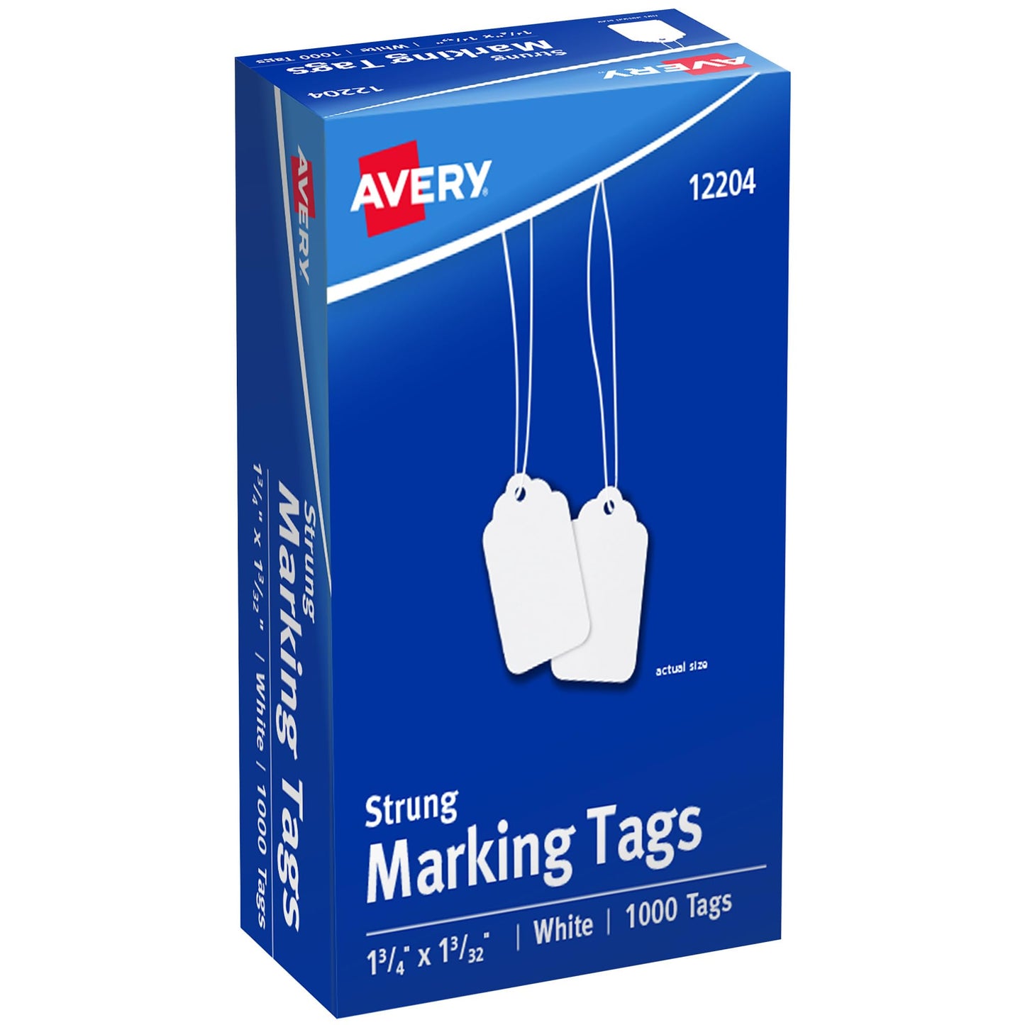 Avery Strung Marking Tags with String, White, Gift Tags with String, (1-3/4" x 1-3/32"), Pack of 1000