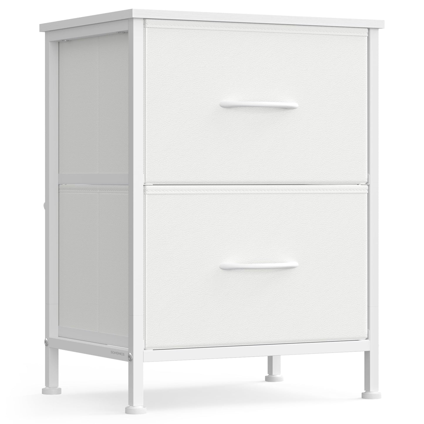 SONGMICS BELLAH Collection - Dressers for Bedroom, Chest of Drawers, Nightstands, 2 Drawers, Storage Organizer Unit, Closet, Entryway, Set of 2, Modern, Cloud White and Snow White ULGS112WH03S