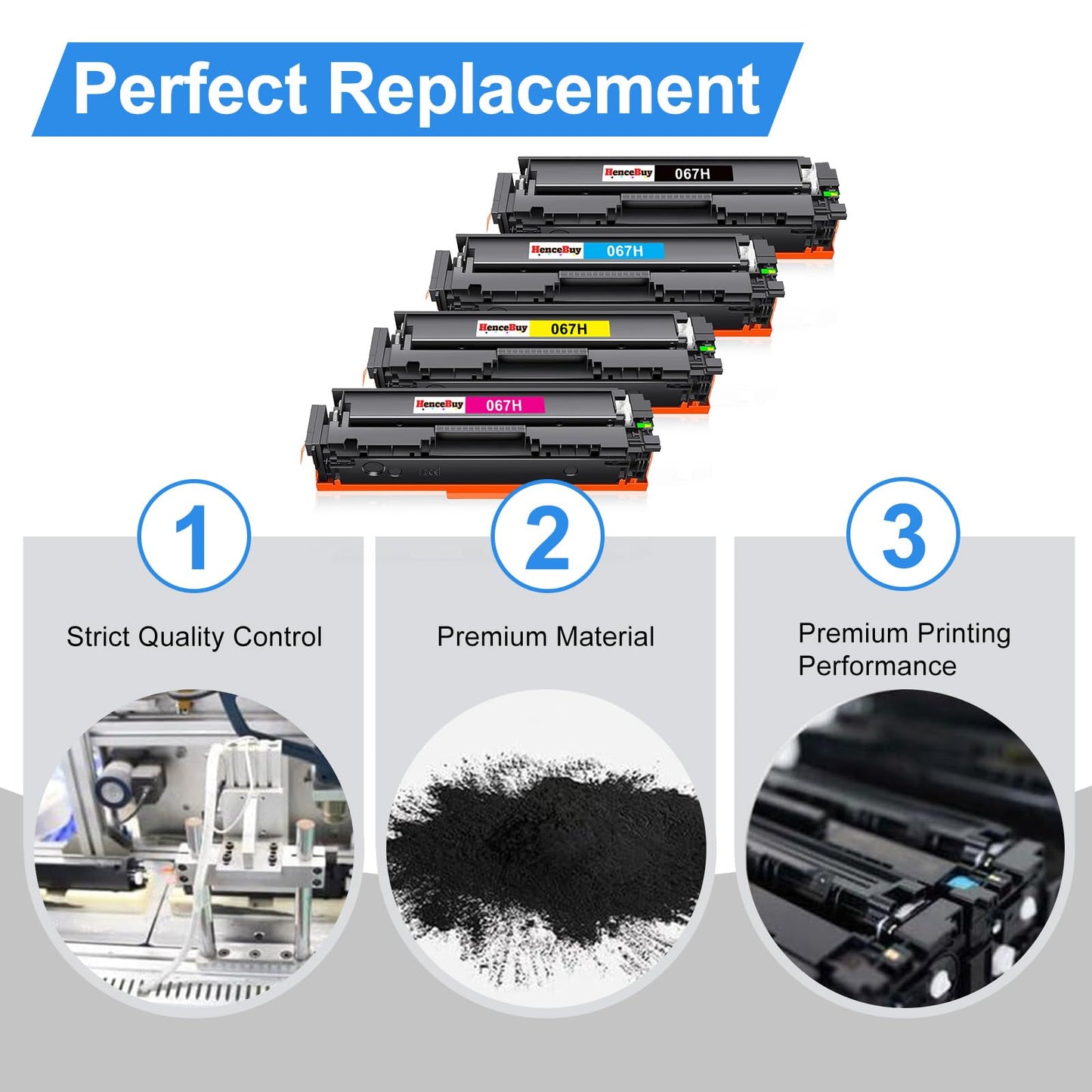 HenceBuy Compatible Canon 067H 067 Toner Cartridge Set for Canon CRG-067H 067H 067 Work with Color ImageClass MF656Cdw LBP632Cdw MF654Cdw MF653Cdw LBP633Cdw MF650C LBP630C MF652Cw - 4 Pack