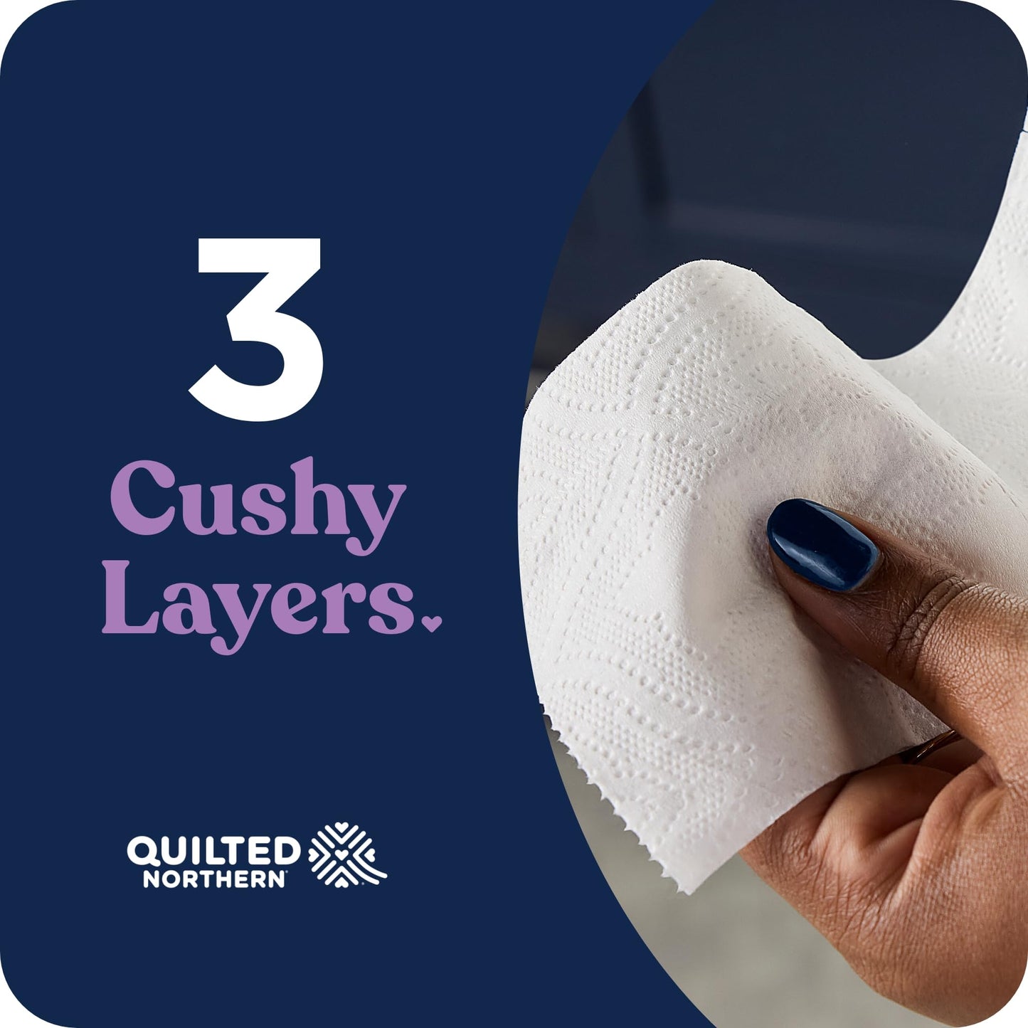 Quilted Northern Ultra Plush Toilet Paper, 8 Super Mega Rolls = 48 Regular Rolls, 3X Thicker*, 3 Ply Soft Toilet Tissue