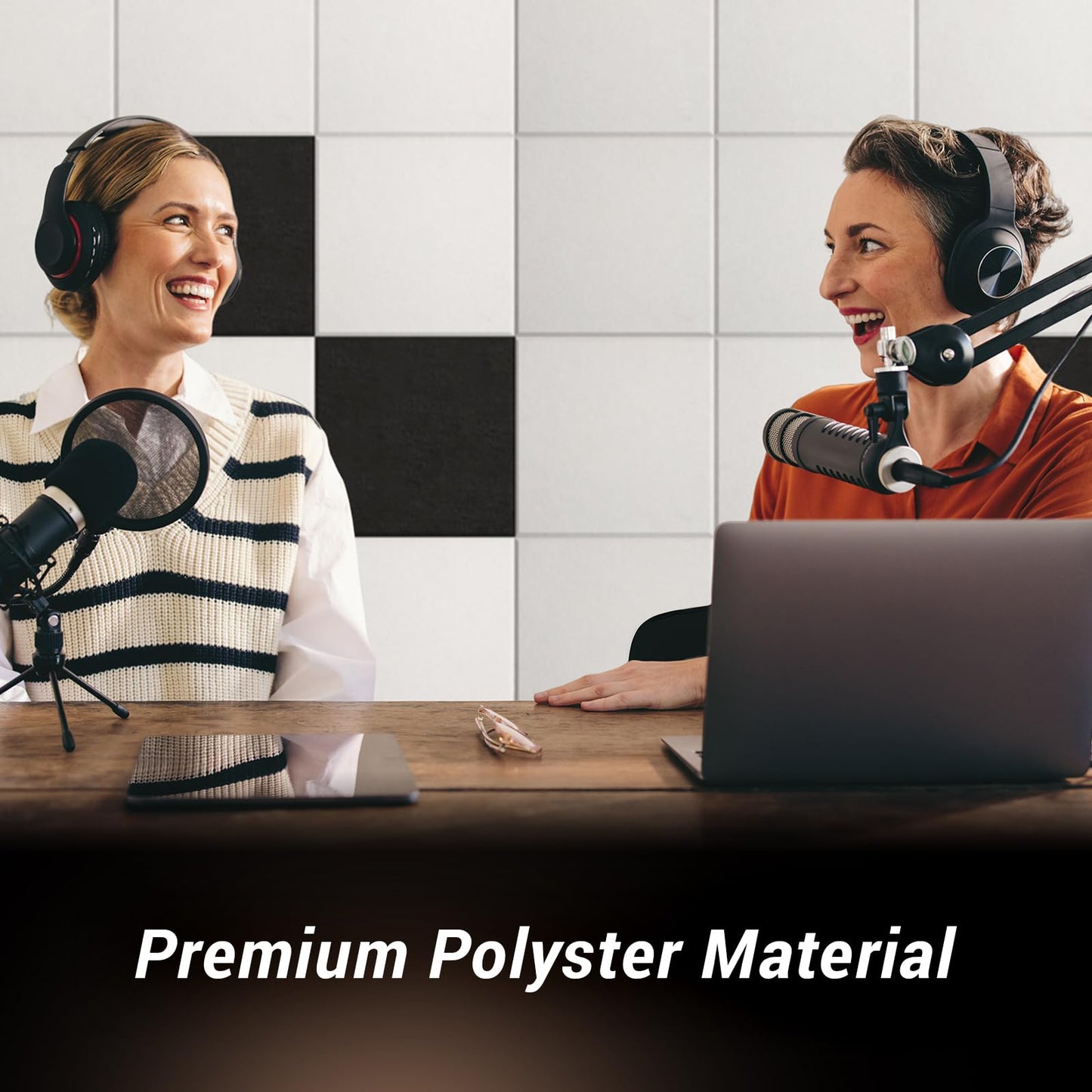 18 Pack Sound Proof Panels with Self-Adhesive, TONOR Square High Density Soundproof Wall Panels, Acoustic Wall Panels for Recording Studio Home Ceiling Wall Decoration,11.6"x 11.6"x 0.4", White