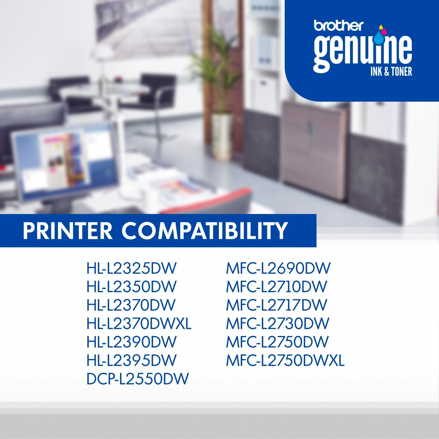 Brother Original TN730 High-Yield Black Toner Cartridge, Higher Yield for Value, Original Toner Replacement cartridges, for Brother Laser Printers HL-L2395DW, DCP-L2550DW, MFC-L2750DW, and More