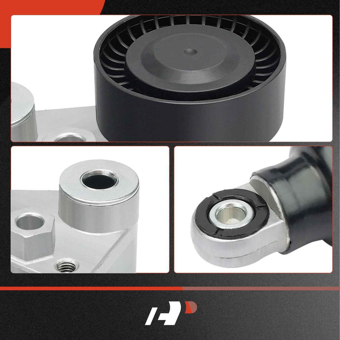 A-Premium Belt Tensioner Assembly with Pulley Compatible with Hyundai Sonata 2006-2010, Santa Fe, Azera, Veracruz, Entourage & Kia Sorento, Sedona, Cadenza, Borrego, K900, Amanti, Replace# 41900436443