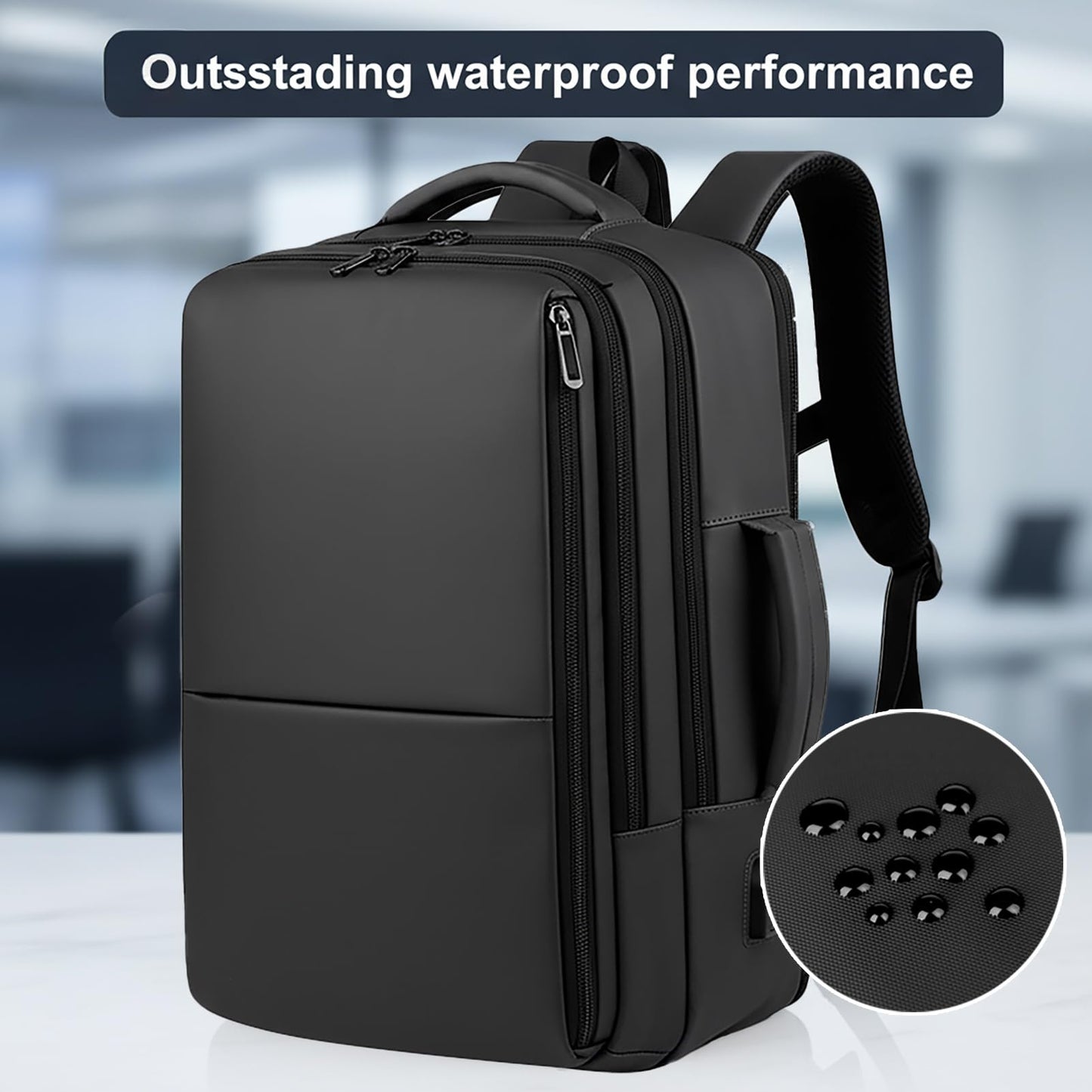 Large Capacity Personal Item Backpack, Underseat Carry On Hand Luggage, Flight Approved Cabin Bag for Business Travel and Airplane Use (Fits 15.6 Inch Laptop, Black)