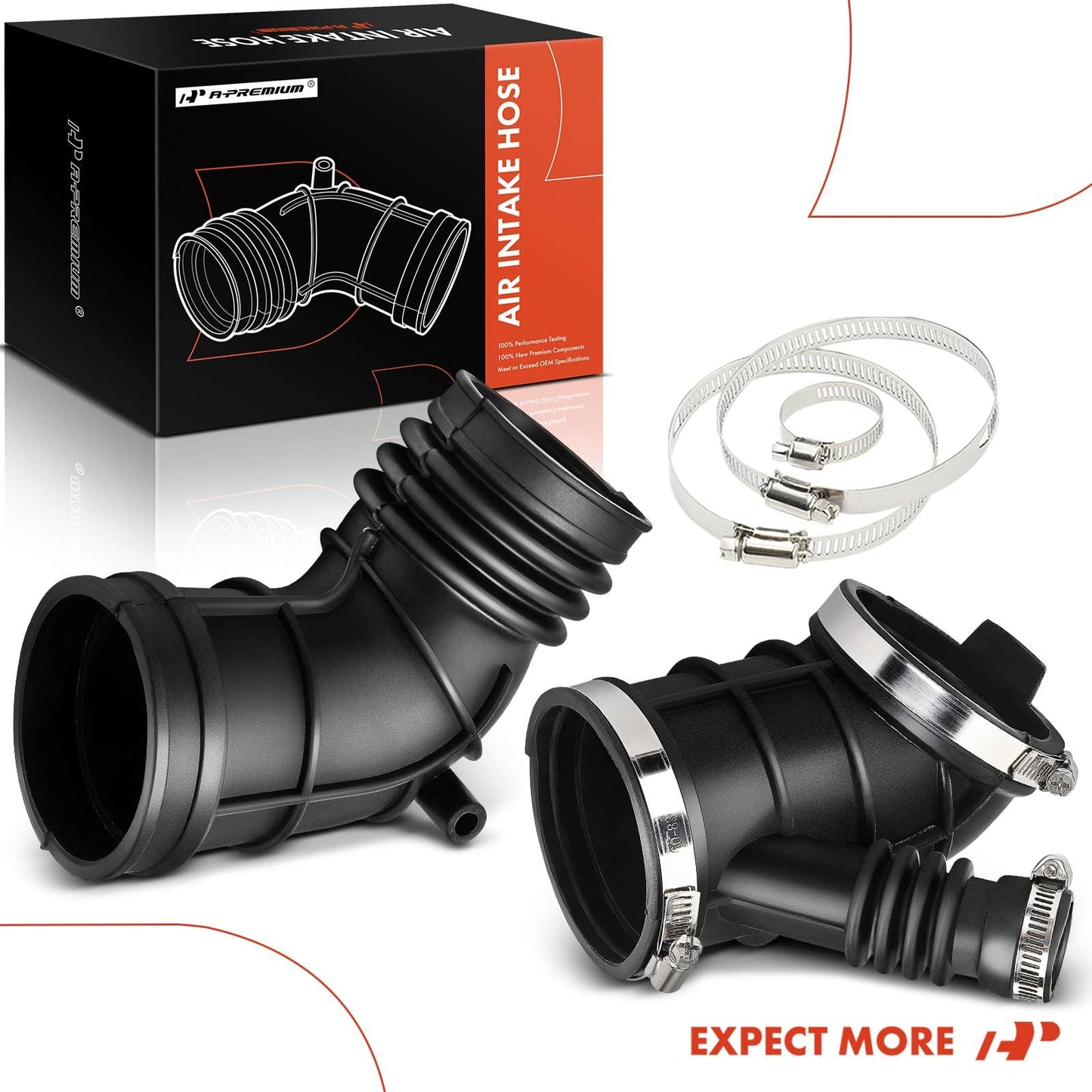 A-Premium 2 Air Intake Hose Tube Compatible with BMW [E46] 320i 325i 325xi 01-05, 325Ci 01-06, 323i, 323Ci & [E36] Z3 1997-2000, 2.2L 2.5L 2.8L, Replace# 13541435627 13541705209