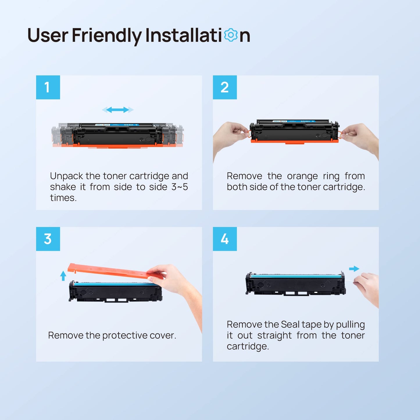 054H Toner CRG-054 for Canon 054H Toner Cartridge for Canon 054 Black for Canon MF643Cdw MF645Cx LBP620C MF641Cw LBP621Cw LBP623Cw Color Image Class Printer (1 Black, 1 Magenta, 1 Cyan, 1 Yellow)