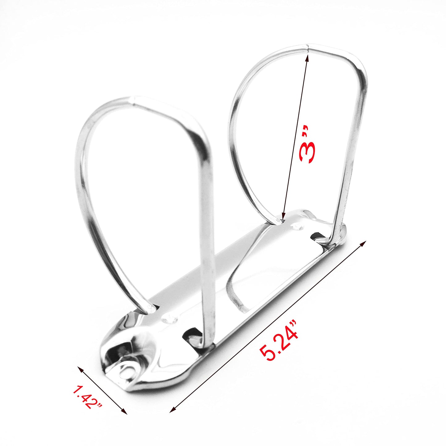Shuokecrafts 5Pack 2-Ring Binder Mechanism Spines for Top-Binding, 2 D-Rings (76mm)
