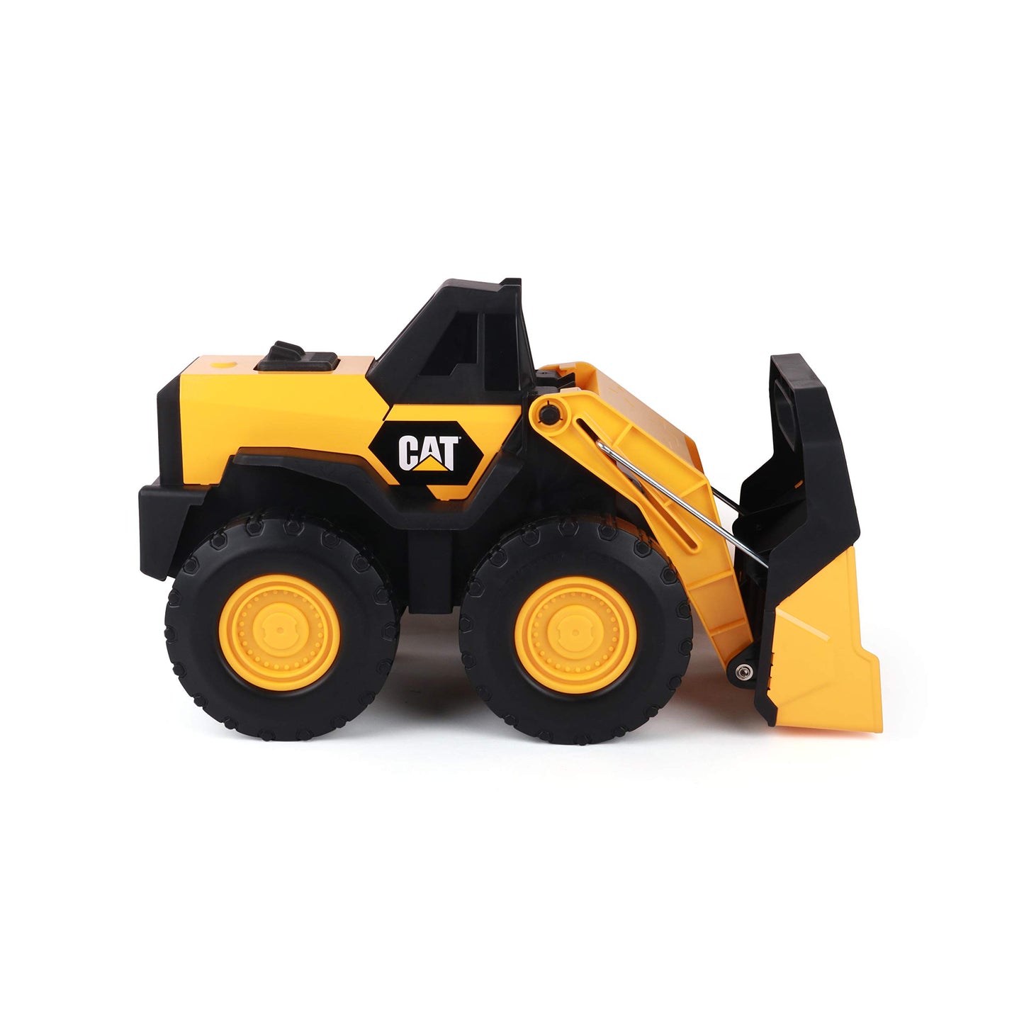 Cat Construction Toys, Steel Wheel Loader 16” - Real Steel Body, Working Arm & Bucket, Oversize All-Terrain Wheels, Heavy-Duty Construction Vehicle for Indoor/Outdoor Play, Kids Ages 3 +