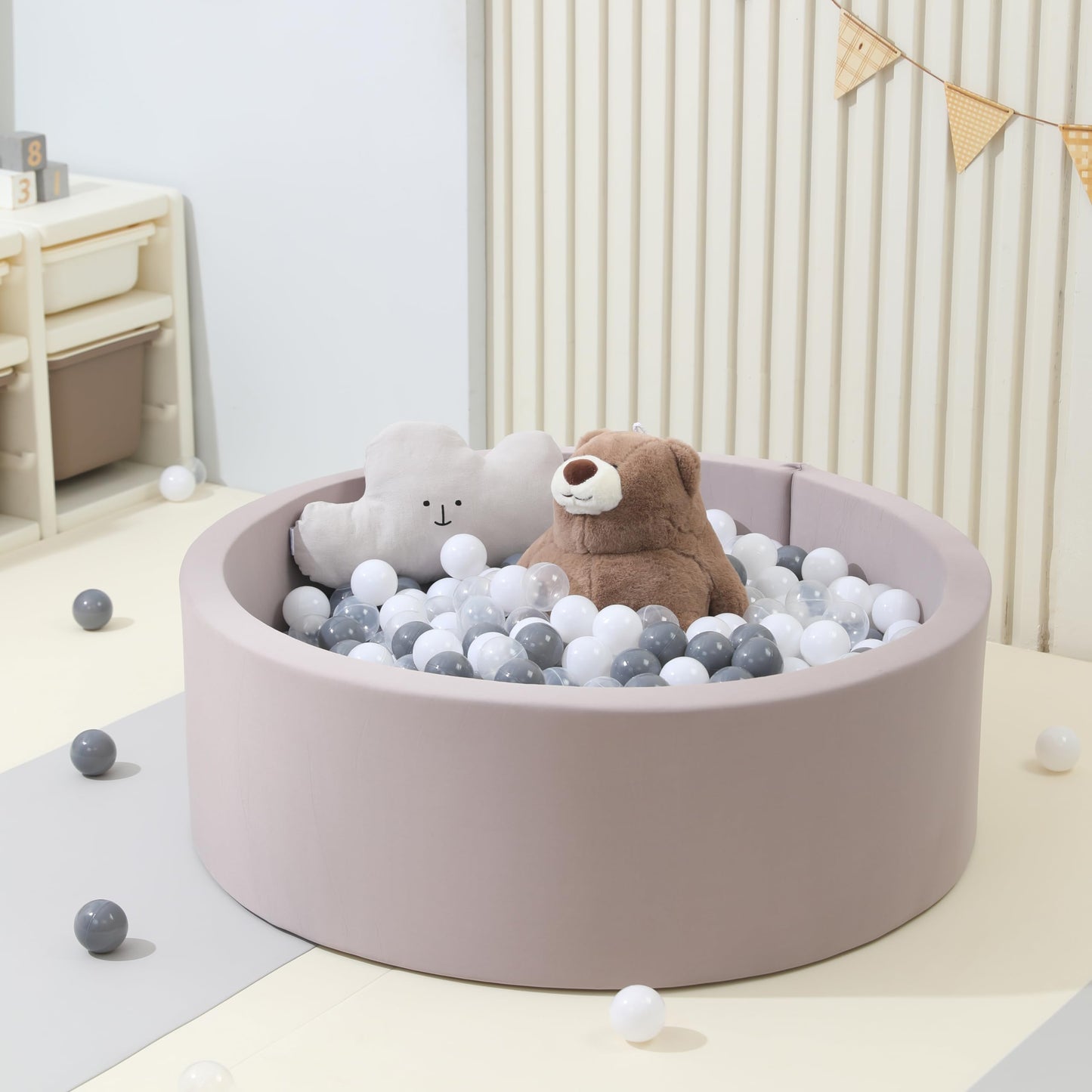 Ball Pits for Toddlers Kids,Children Indoor Play, Soft Memory Foam Sponge Ball Pool, Gift for Birthday, Foam Ball Pit for Grils Boys