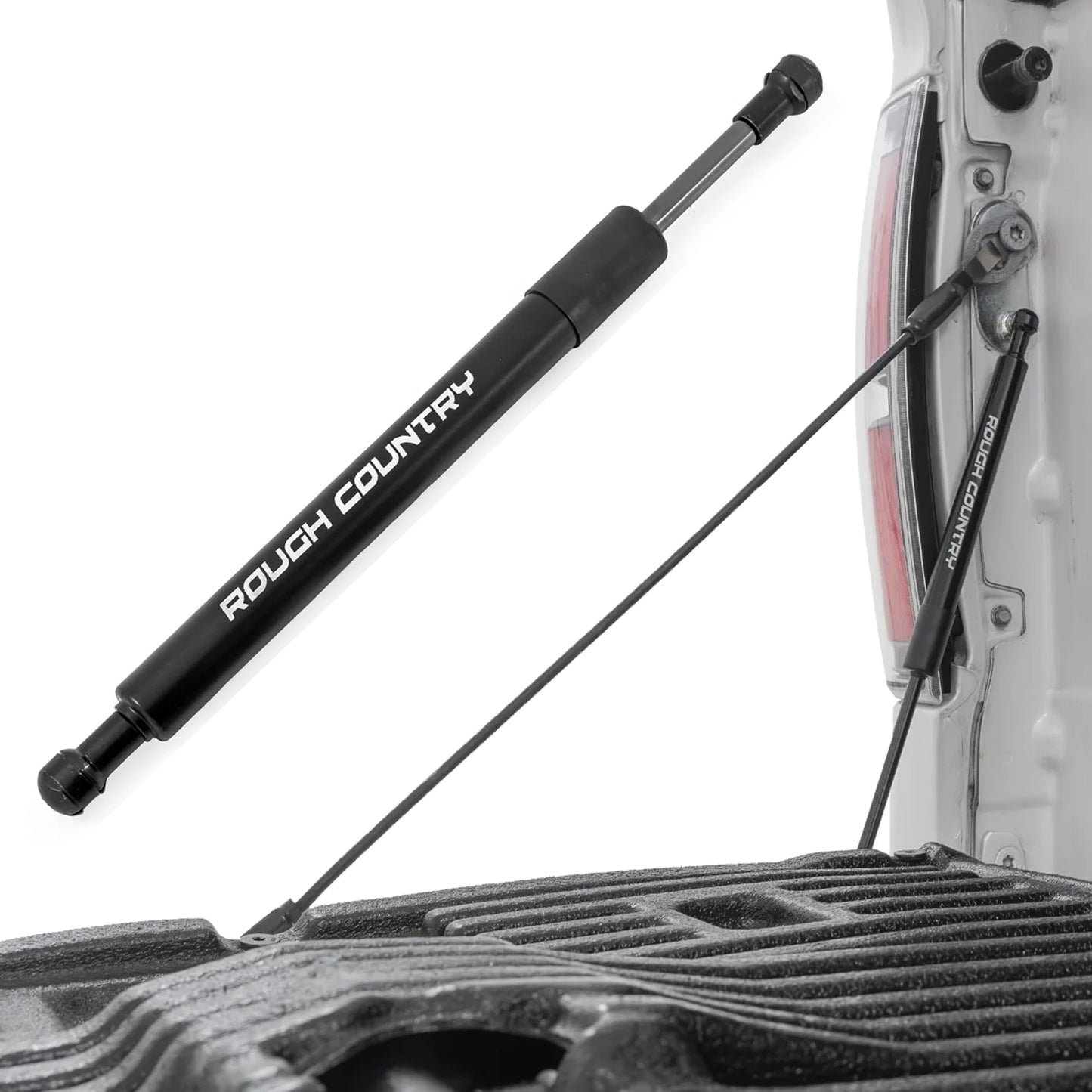 Rough Country Tailgate Assist for Ford F-150/F-250/F-350 Super Duty Truck 2WD/4WD (2015-2025) - Smooth, Safe & Controlled Tailgate Lowering