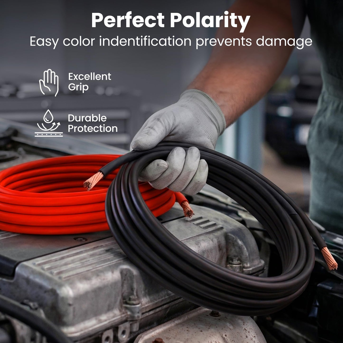 GEARit 8 Gauge Wire, for Automotive Power/Ground, Battery Cable, Car Audio, RV, Amp, CCA, Automotive Wire, Amp Kit, Battery Cables, Wiring Kit, (25 feet Each- Black/Red)