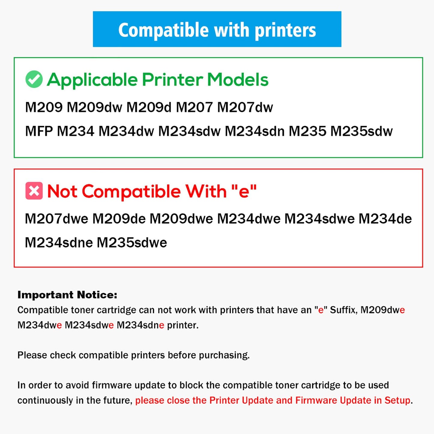 TONTINTA 134X W1340X ( 134A W1340A ) Compatible Toner Cartridge [with CHIP] High Capacity 2400 Pages Black for M209 M209d M209dw M207dw M234d M234dw M234sdw M234sdn M235sdw Printer (1 Pack)